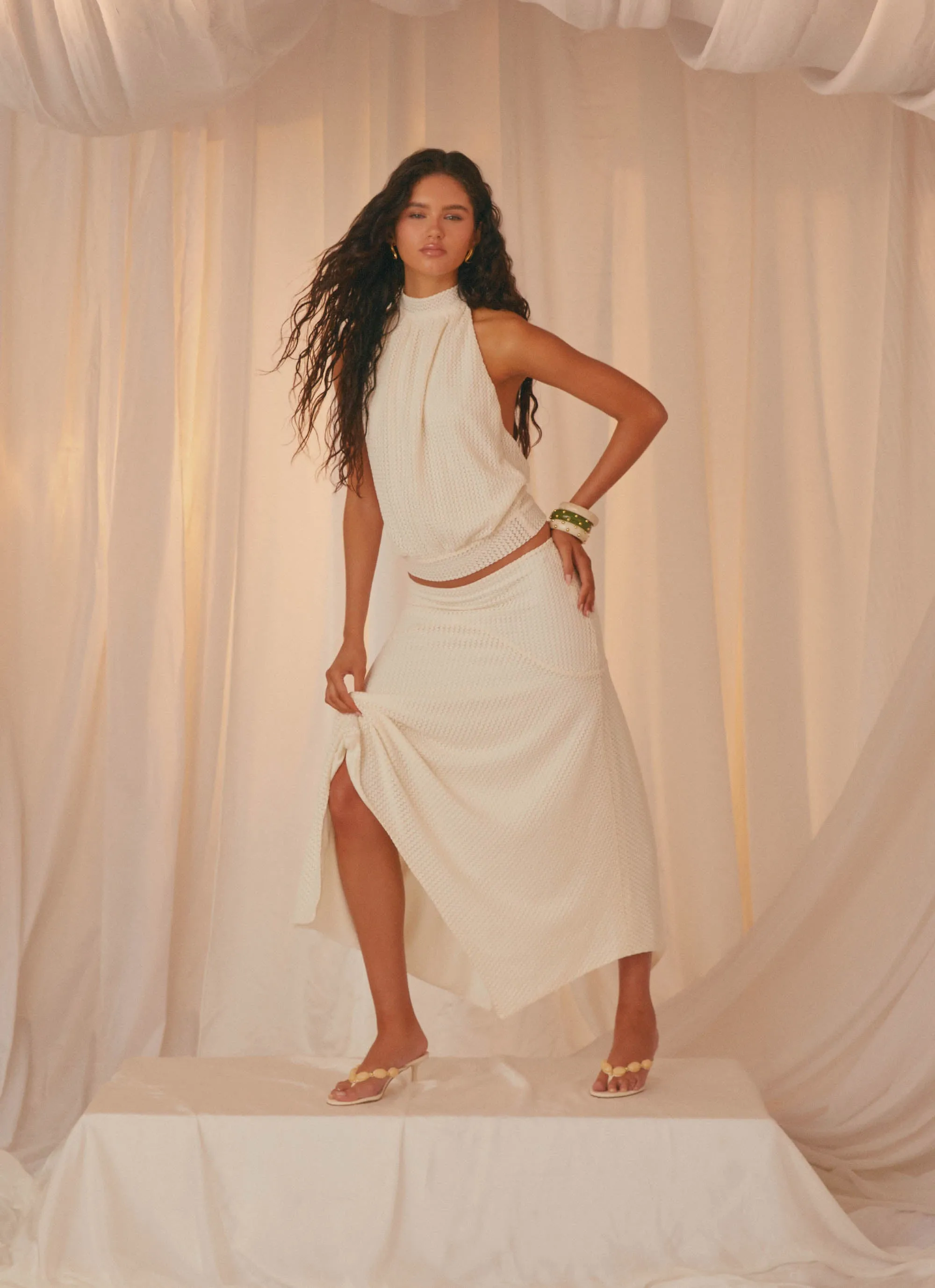 OdorResistantFinish Evaden Backless Top - Ivory