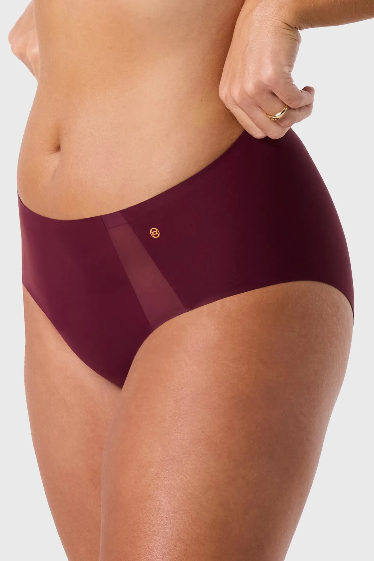 Evelyn & Bobbie Hi-Waist Thong Mesh - Berry (Limited Edition)