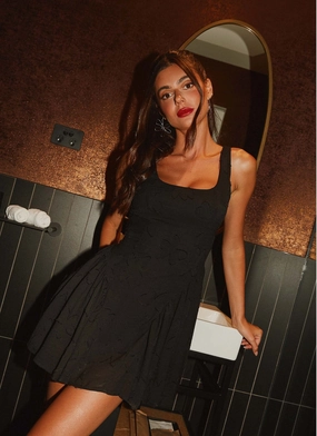 Evelyn Mini Dress - Black Street-ready styles Elegance Glow Social Charm Evelyn Mini Dress - Black