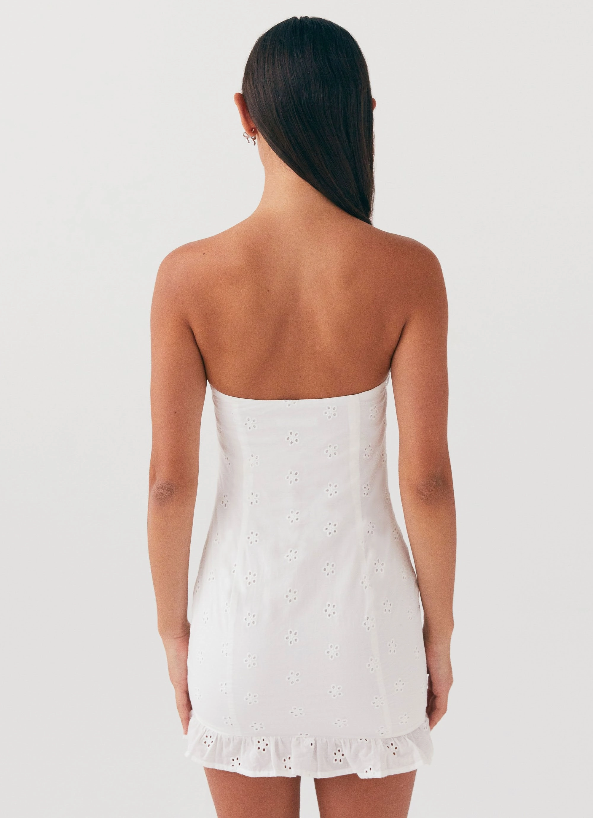 Katana Mini Dress - White Light Motion Sharp Fit