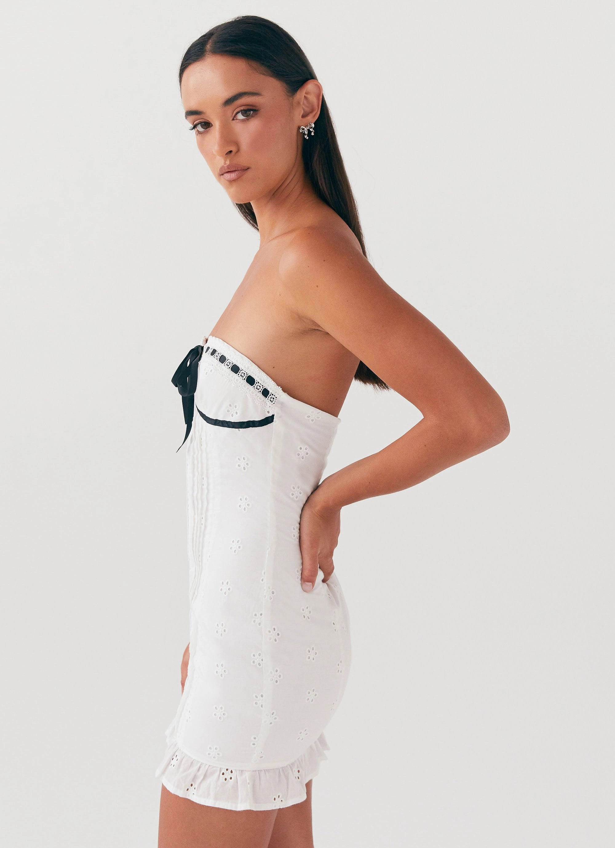 Katana Mini Dress - White Low Maintenance Chic Waist