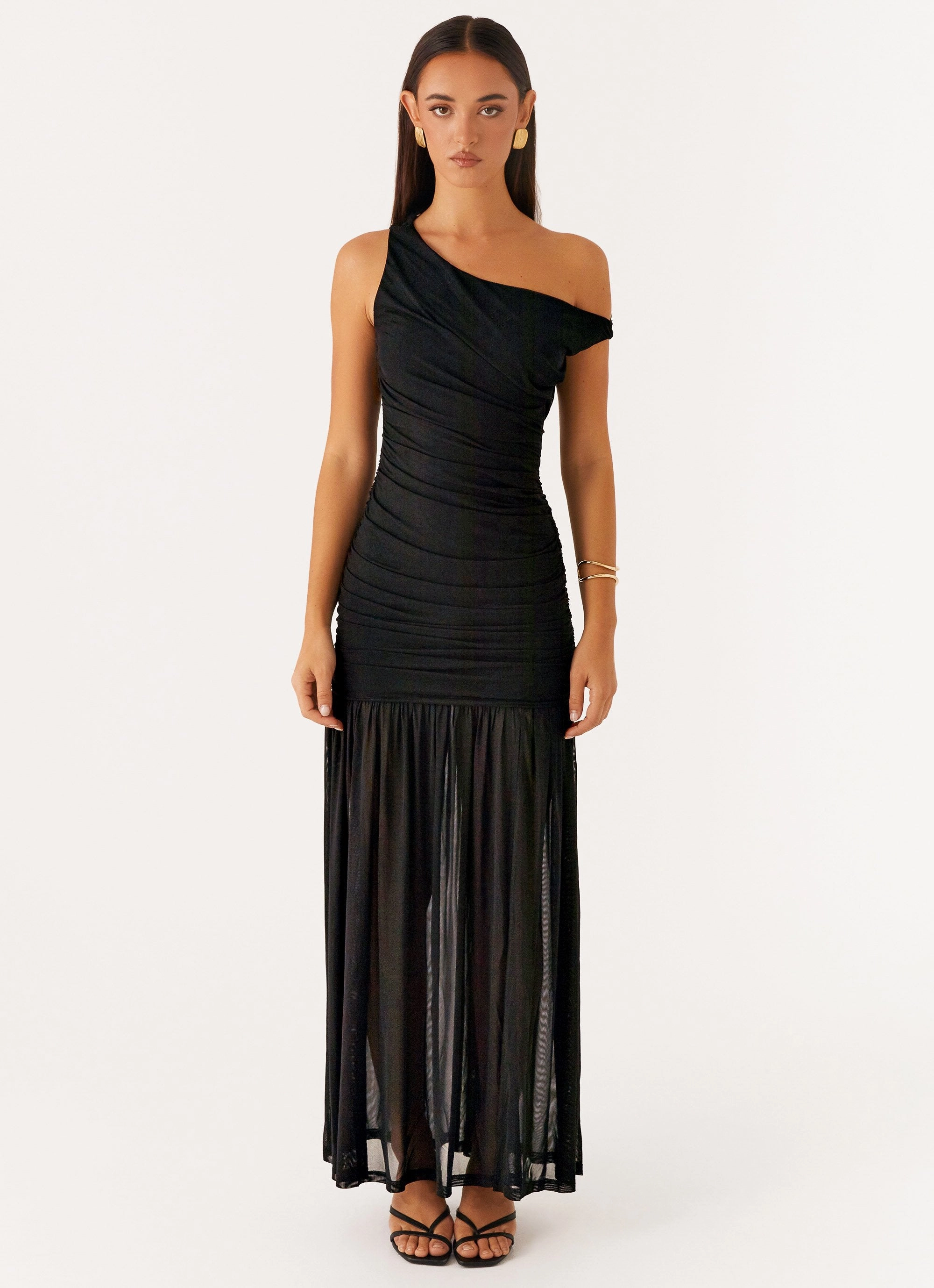 Pavilion Maxi Dress - Black Stylish Waist Fit Daily Ready