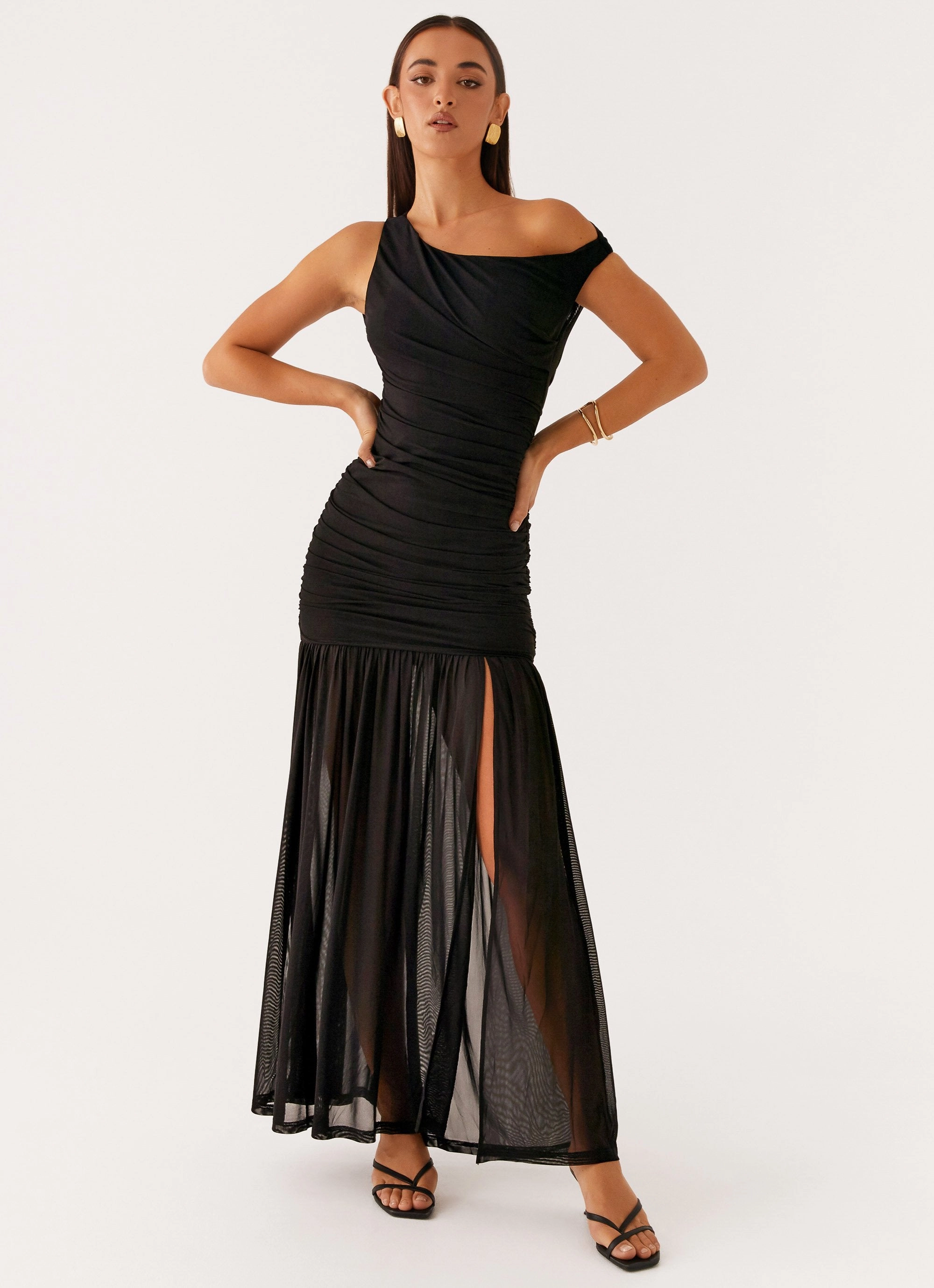 Halter neck Pavilion Maxi Dress - Black