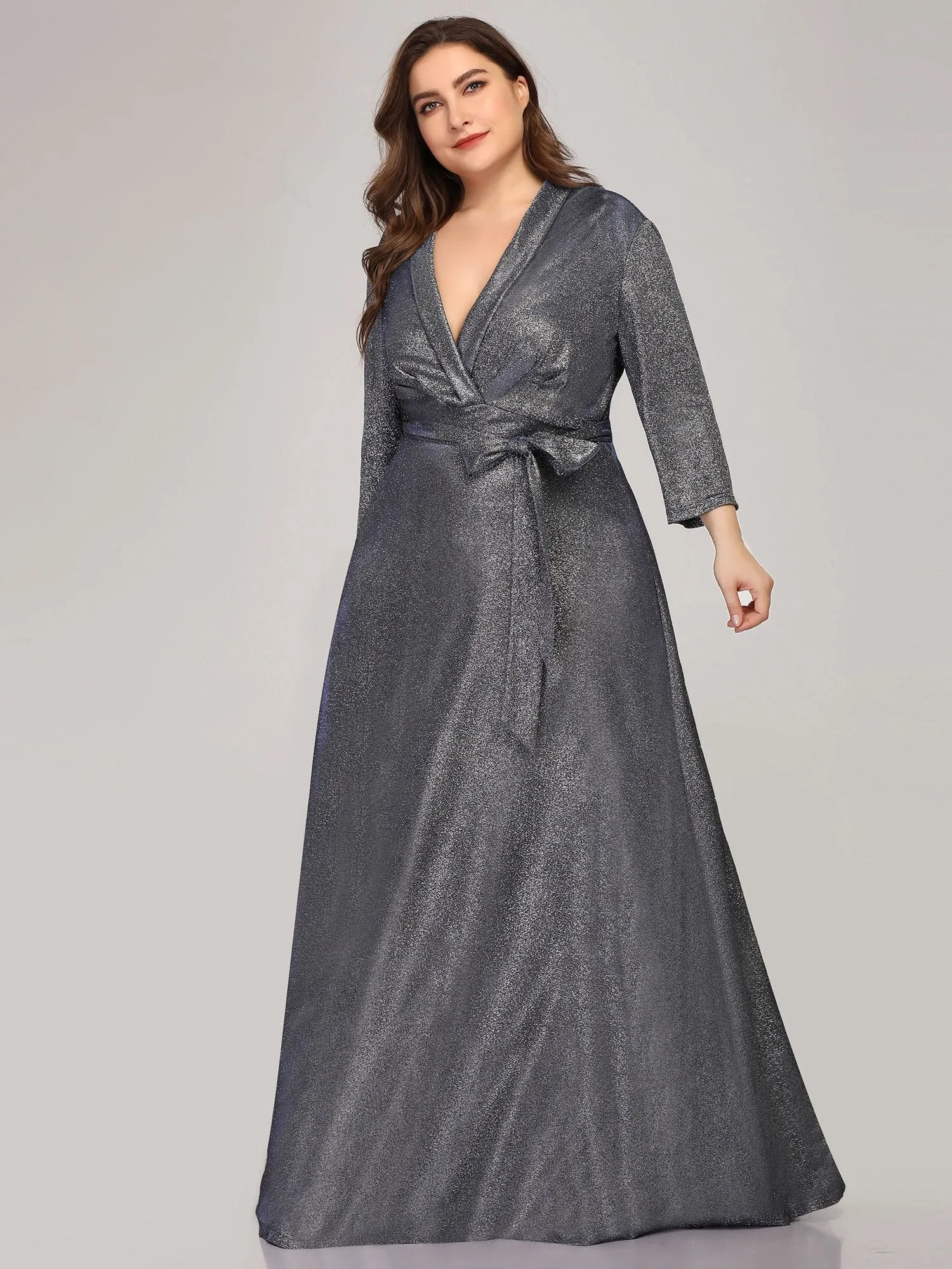 Ever-Pretty Plus Size Shiny Evening Dresses for Women EP07950