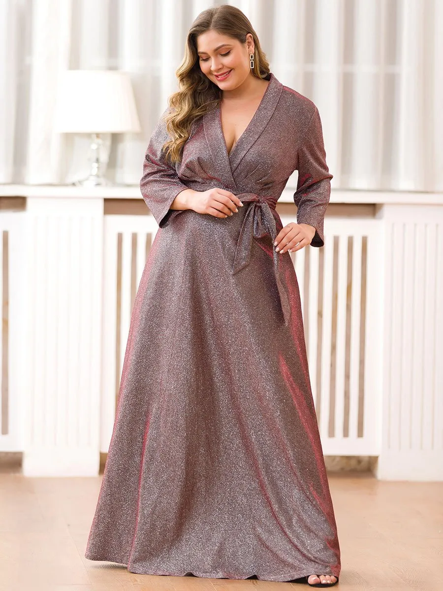 Ever-Pretty Plus Size Shiny Evening Dresses for Women EP07950