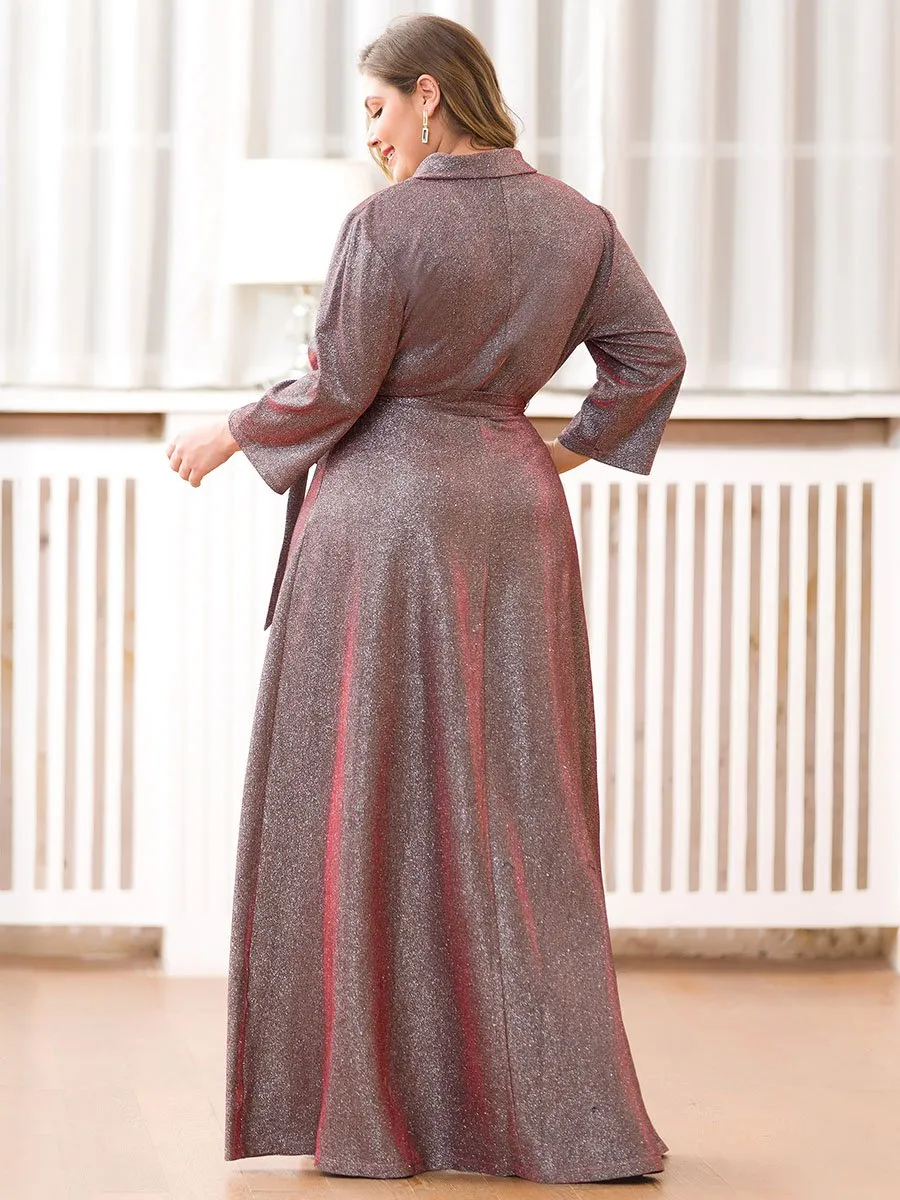 Ever-Pretty Plus Size Shiny Evening Dresses for Women EP07950