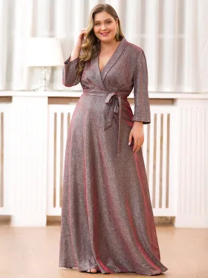 Ever-Pretty Plus Size Shiny Evening Dresses for Women EP07950