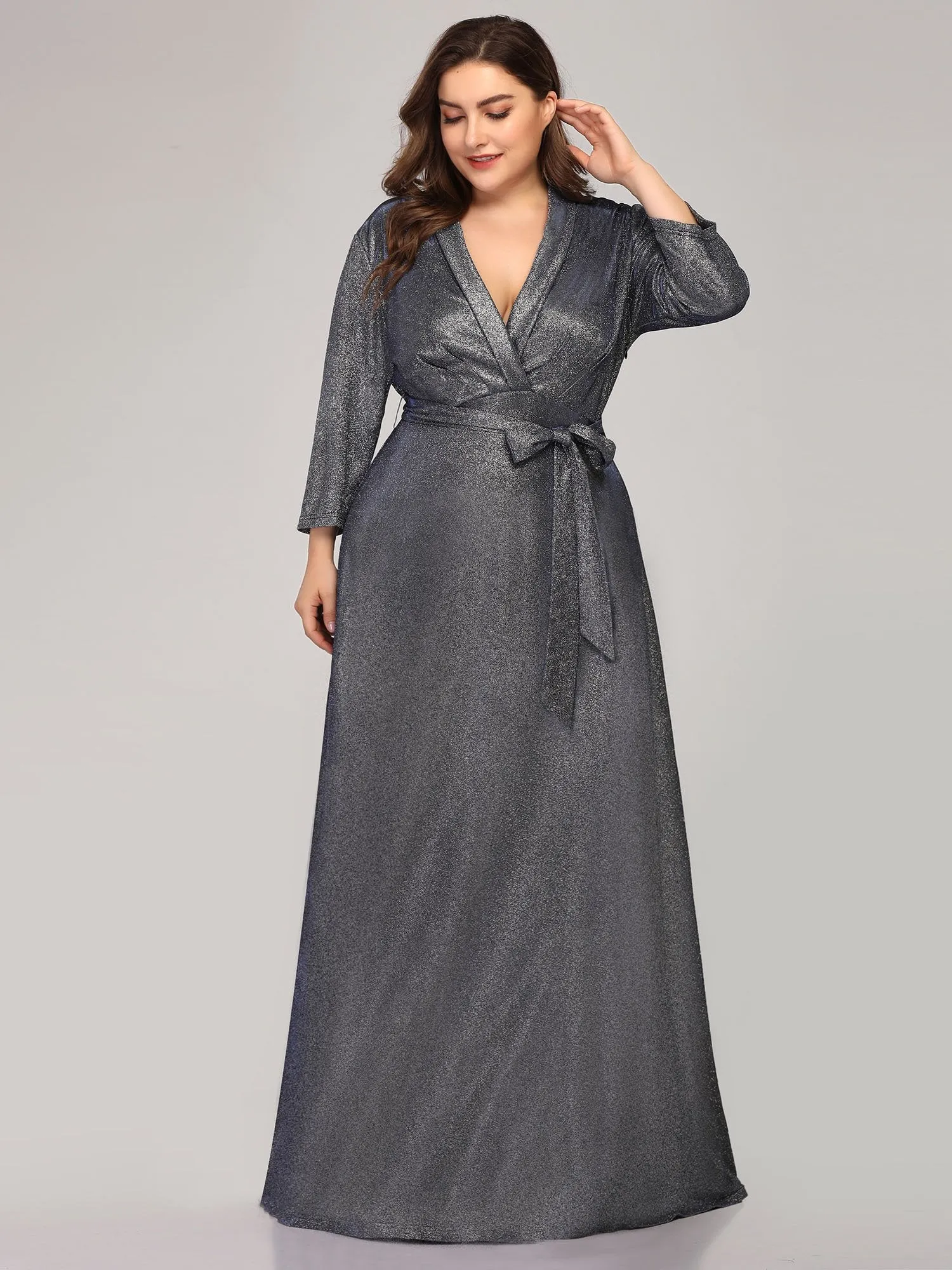 Ever-Pretty Plus Size Shiny Evening Dresses for Women EP07950