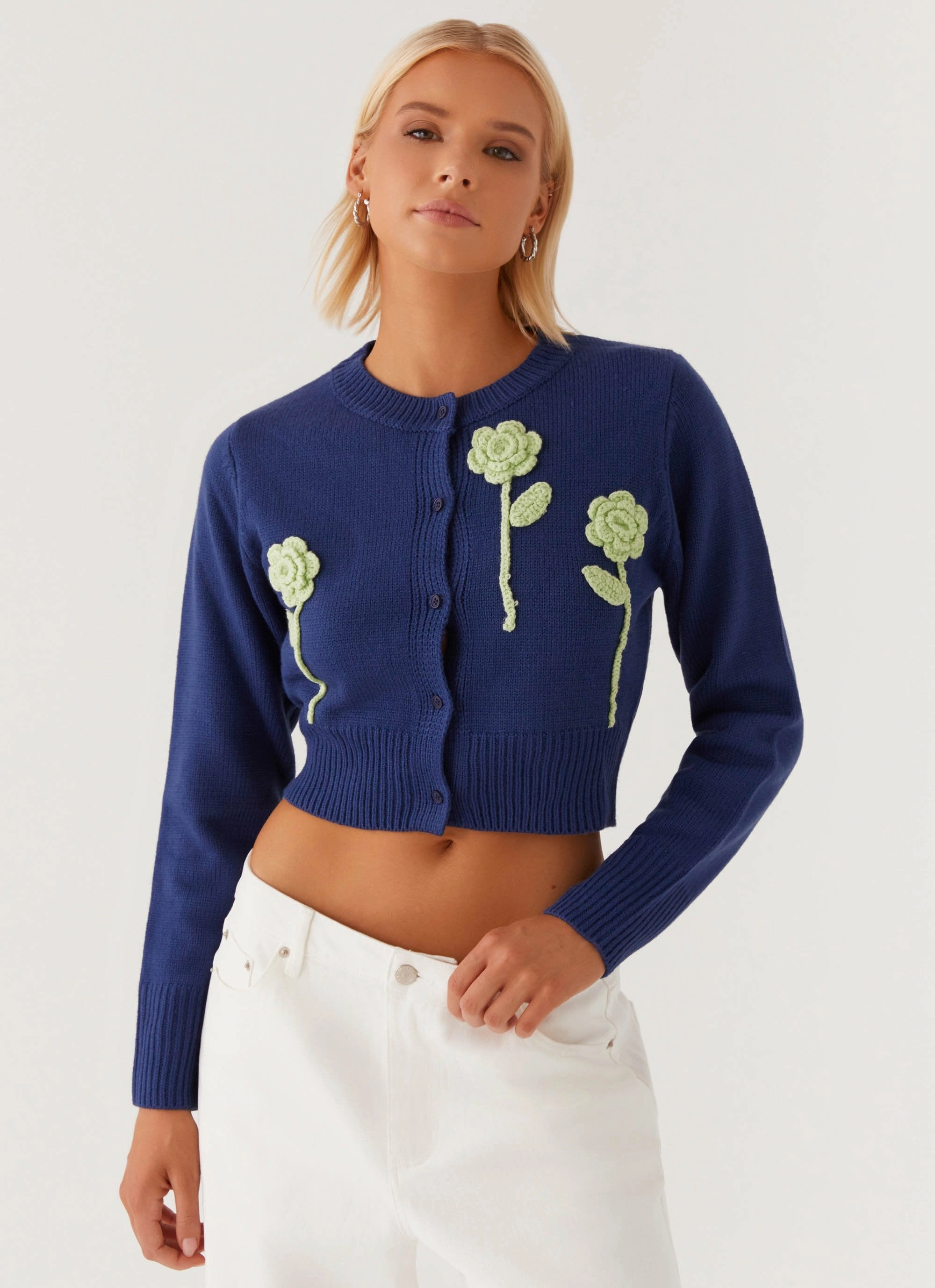 Everest Knit Cardigan - Navy Street Comfort Fit Wrinkle resistant fabric