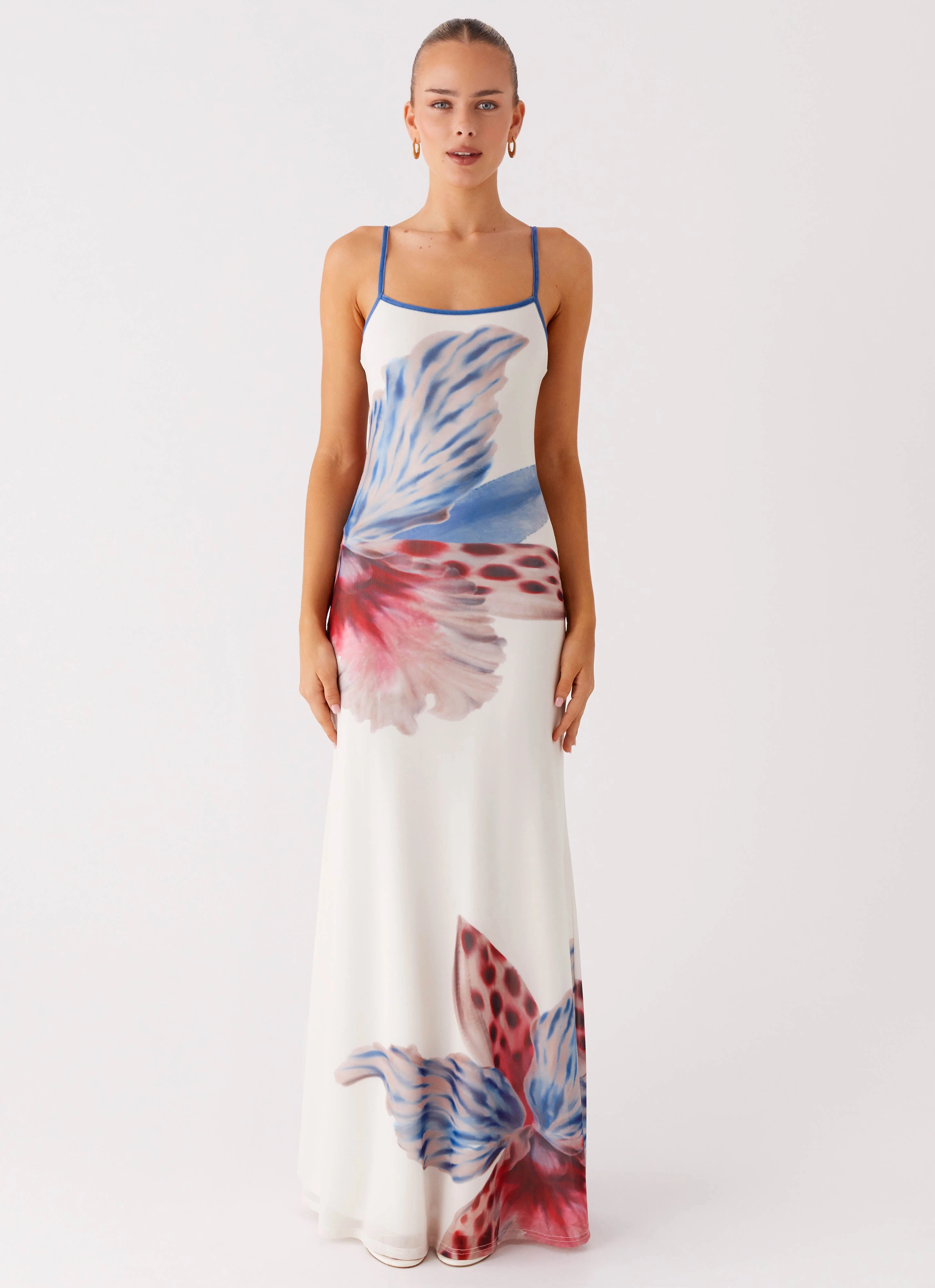Shore Time Everett Maxi Dress - White Sea Bloom