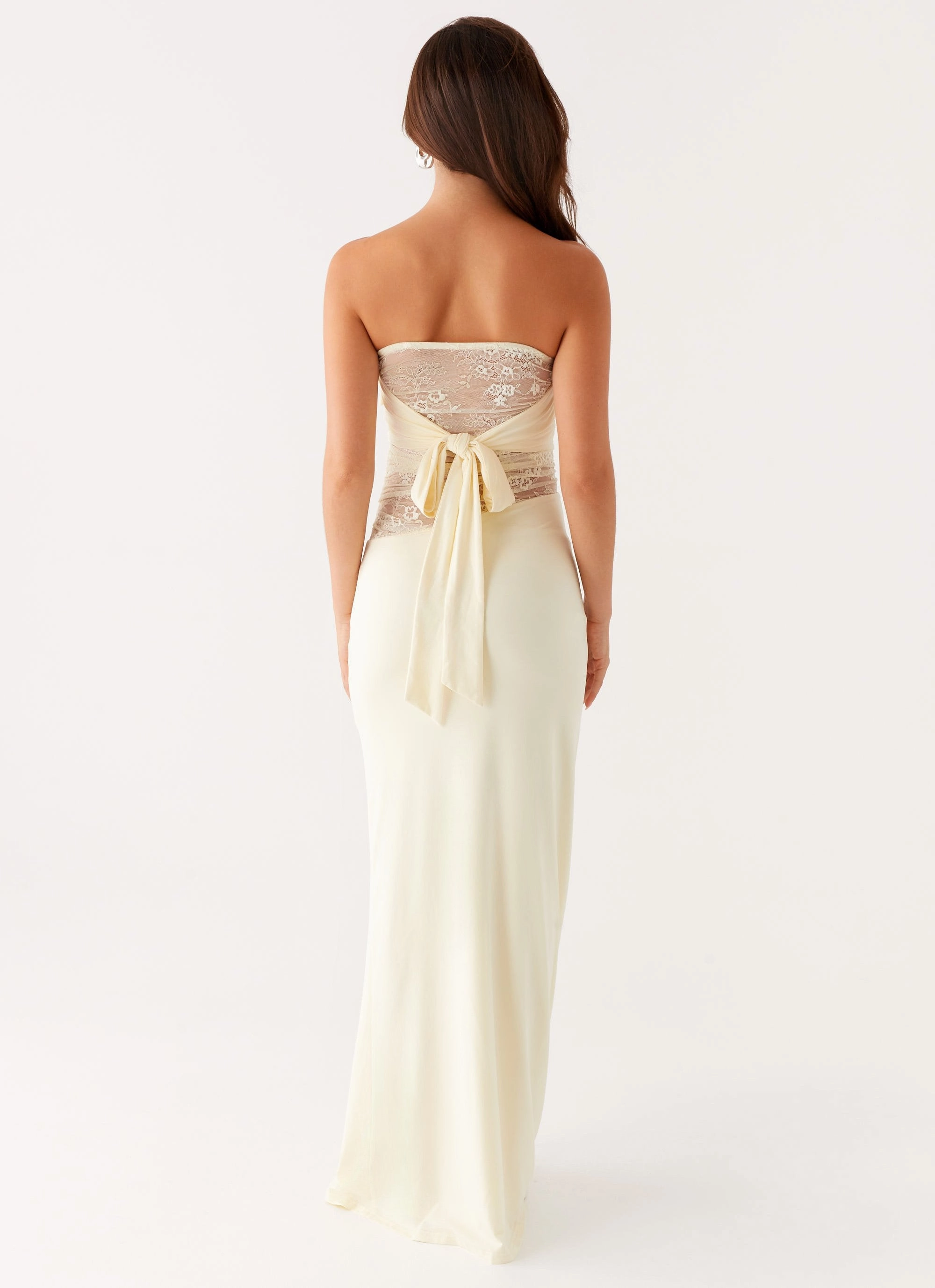 Sweet Energy Strapless Maxi Dress - Yellow Removable-Straps