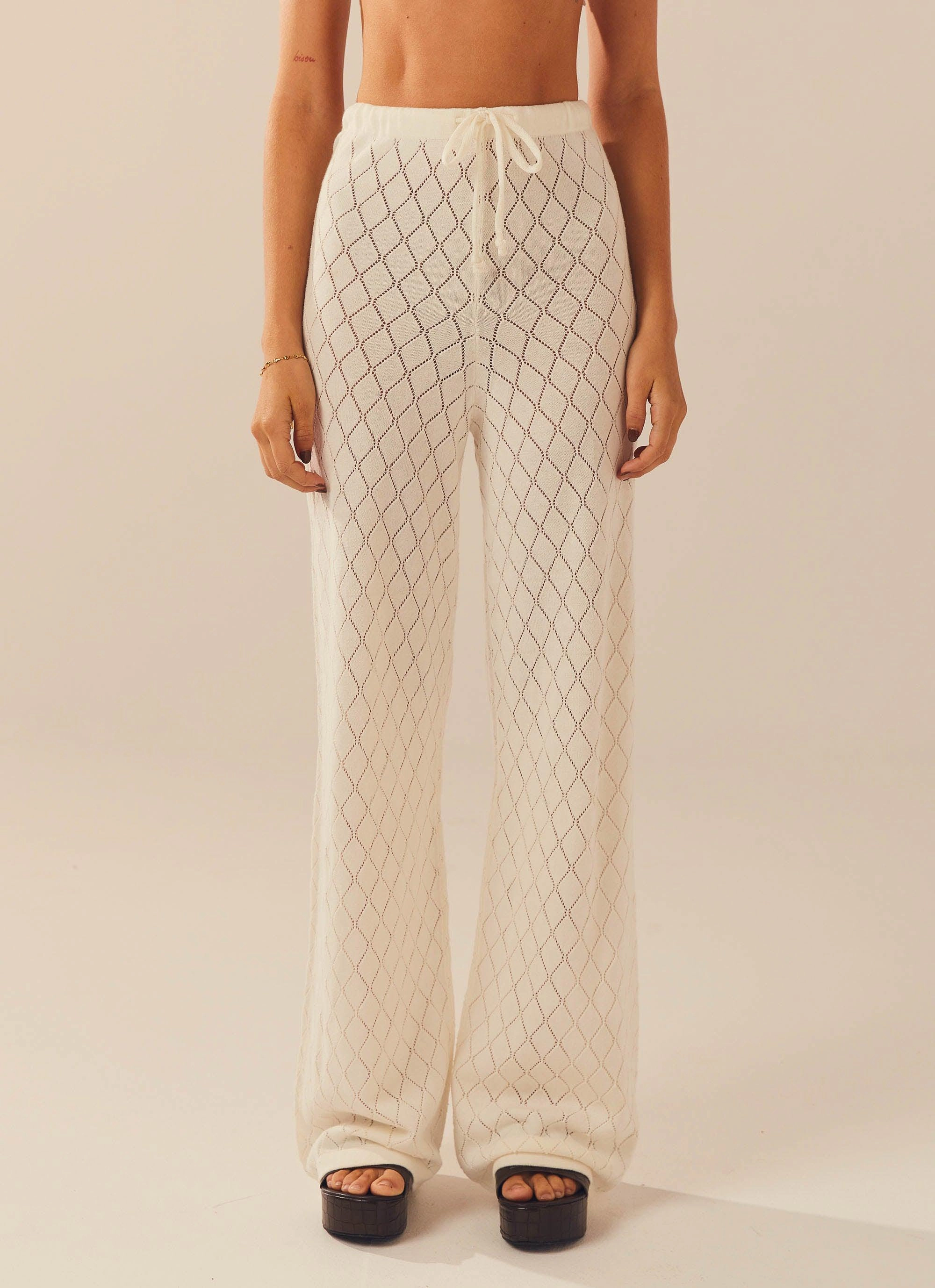 FlexibleCuffSystem Jaded Knit Pants - White Sand