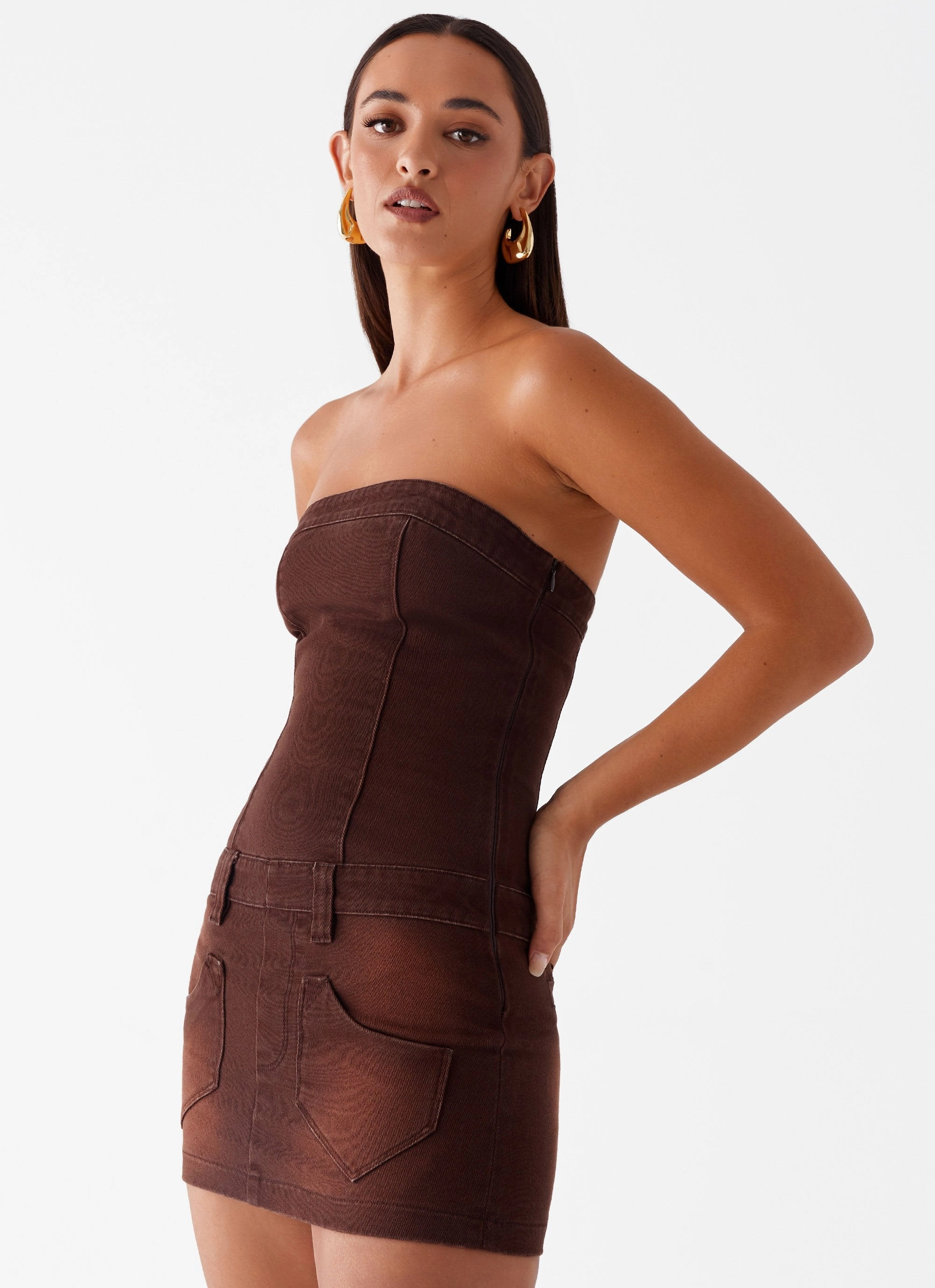 Heading South Mini Dress - Brown Style Upgrade Soft Appeal