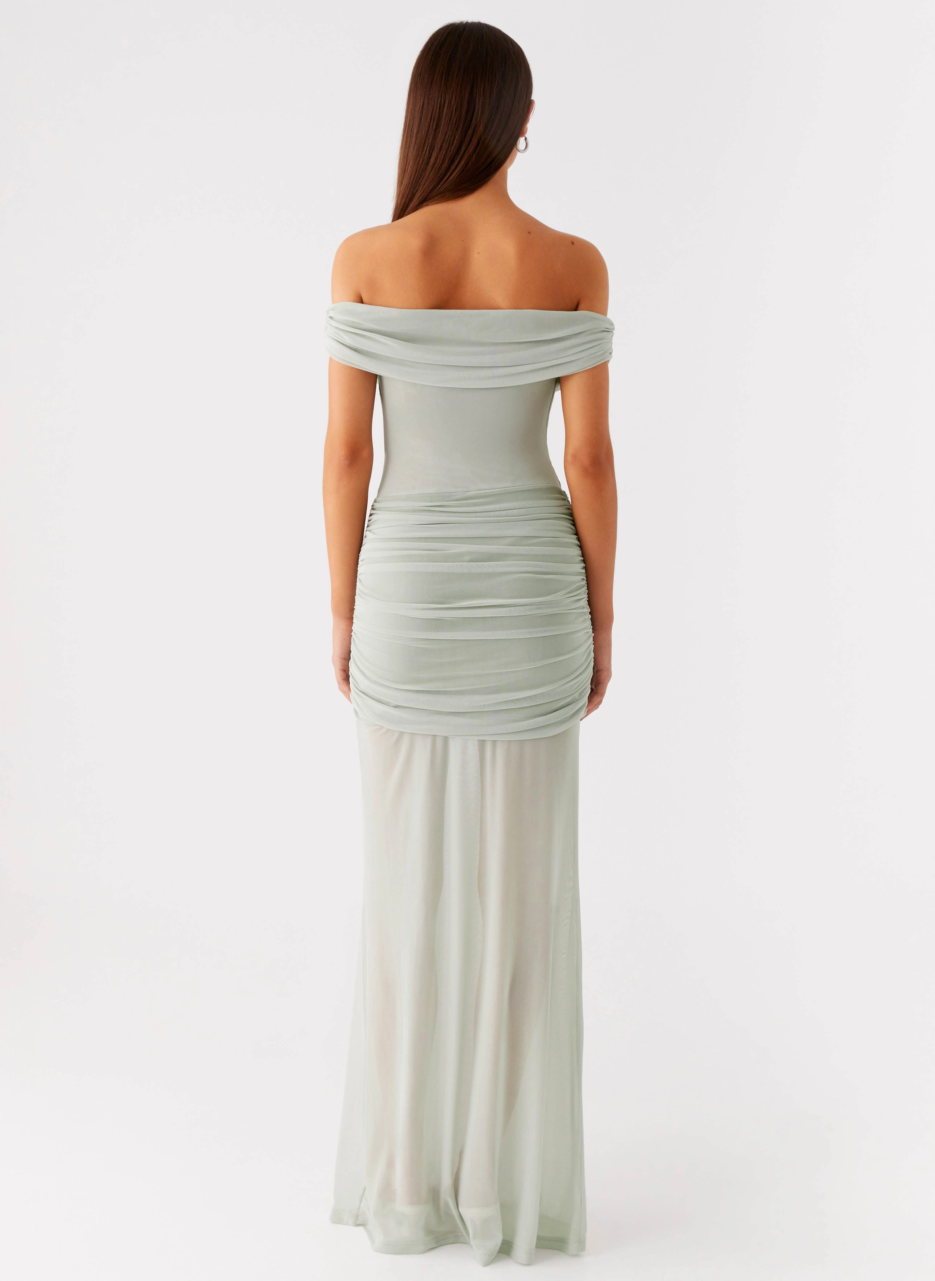 Eyllin Off Shoulder Maxi Dress - Sage Chic Vibe