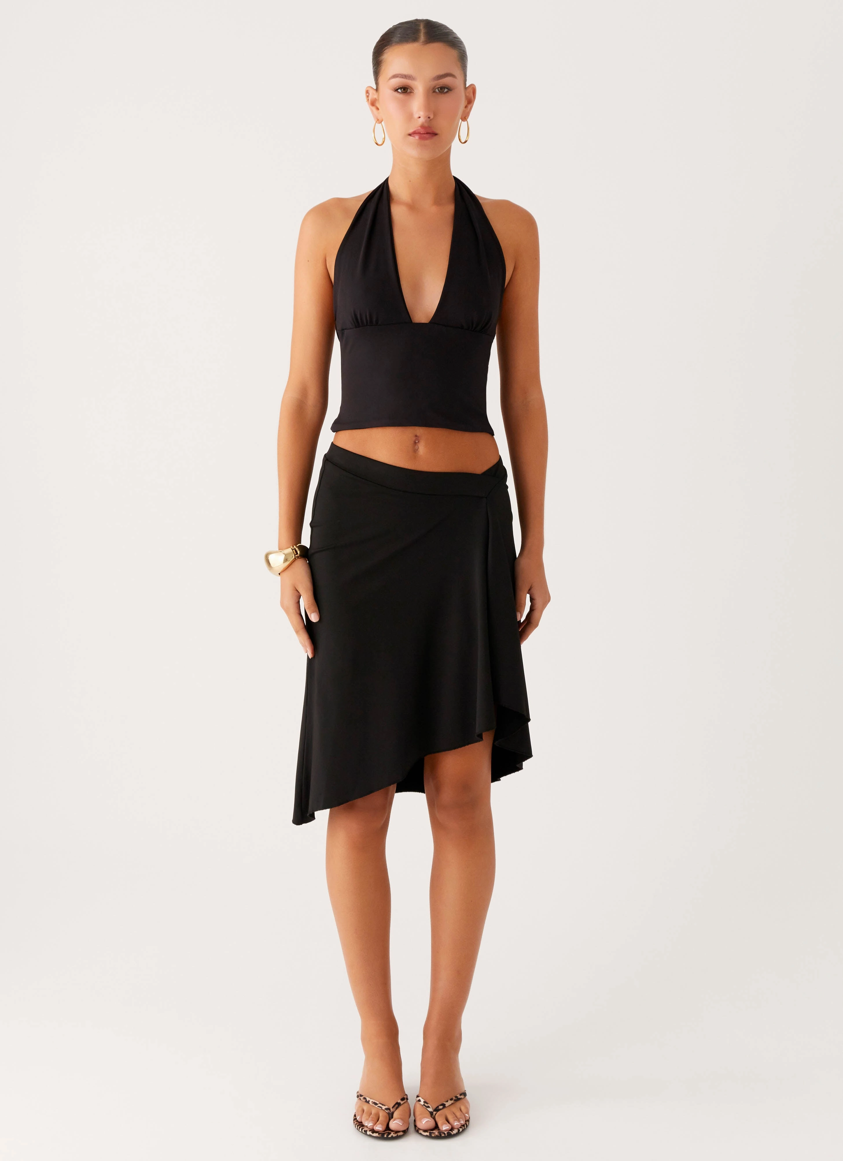 Fade Out Hardwear Halter Top - Black RawHemDetail Airflow Mesh Lining