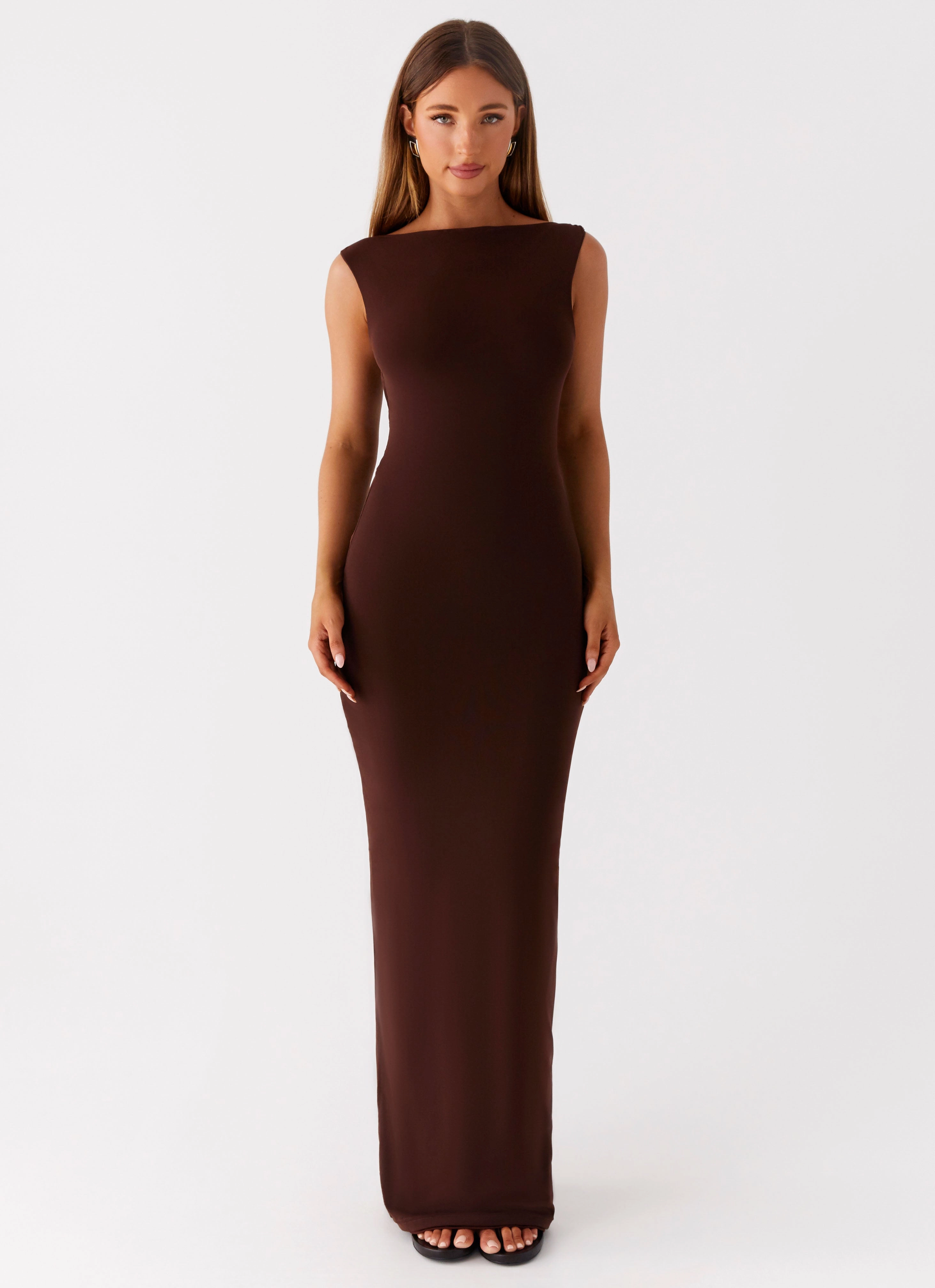 Urban Fit Comfortable outdoor wear Earthbound Muse Maxi Dress - Chocolate