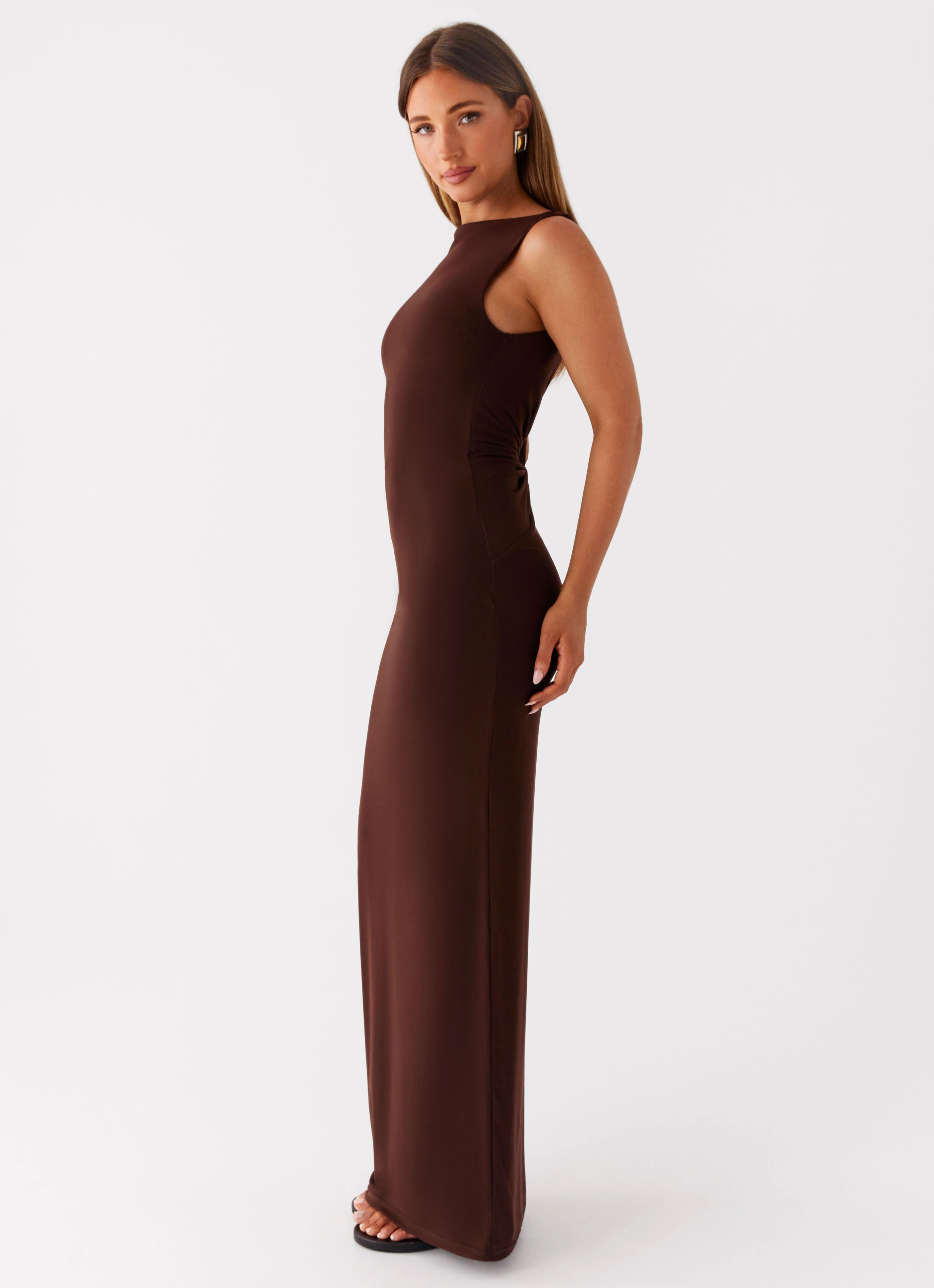 Modest Light Earthbound Muse Maxi Dress - Chocolate