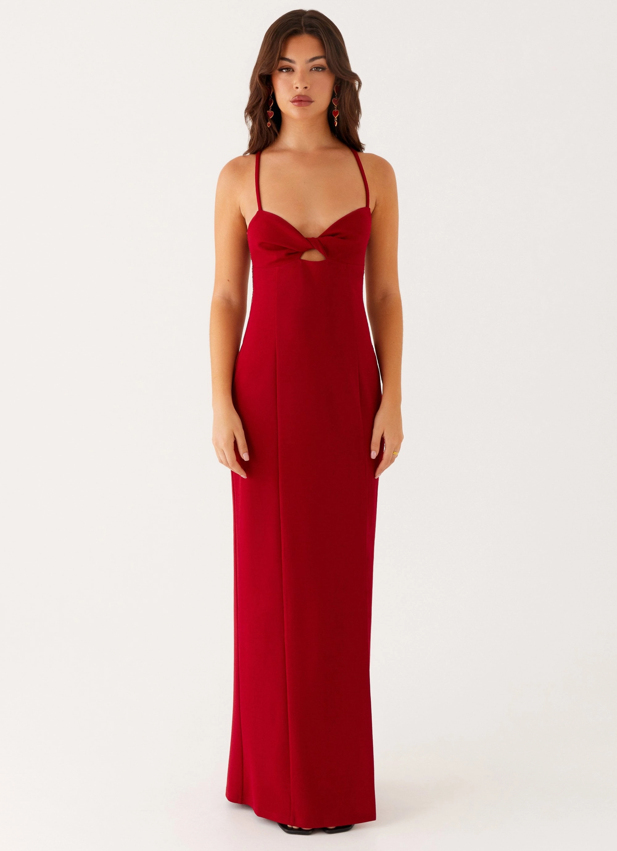 Heartbreaker Maxi Dress - Deep Red Effortless Layering Casual chic dress