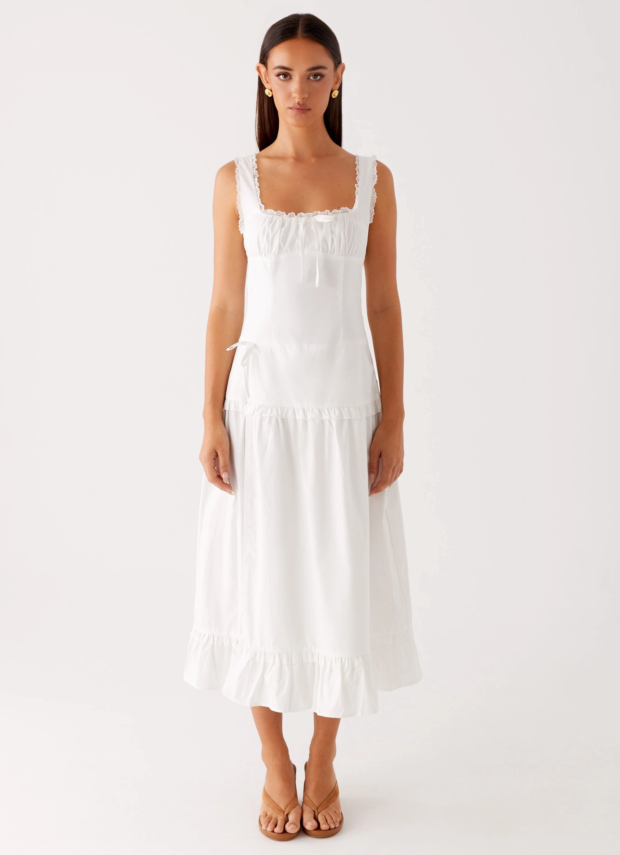 bold appearance Quinn Midi Dress - White