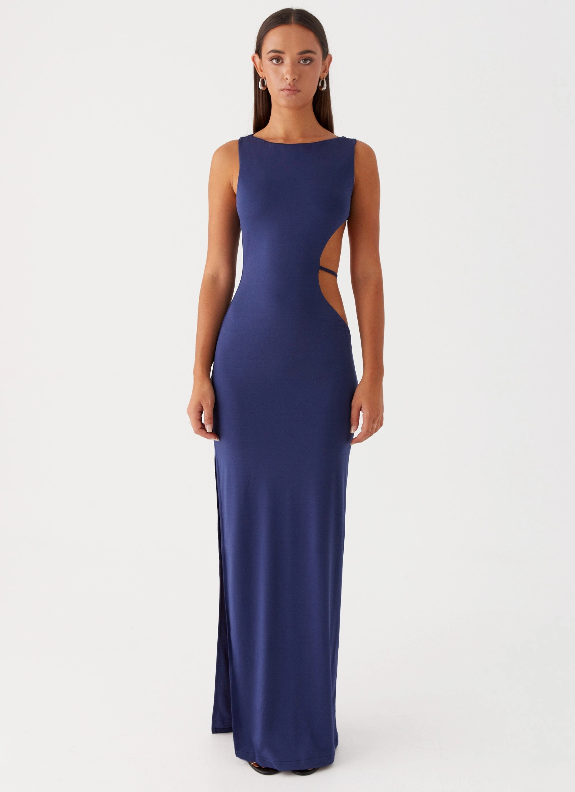 Sutton Maxi Dress - Navy Back Glow