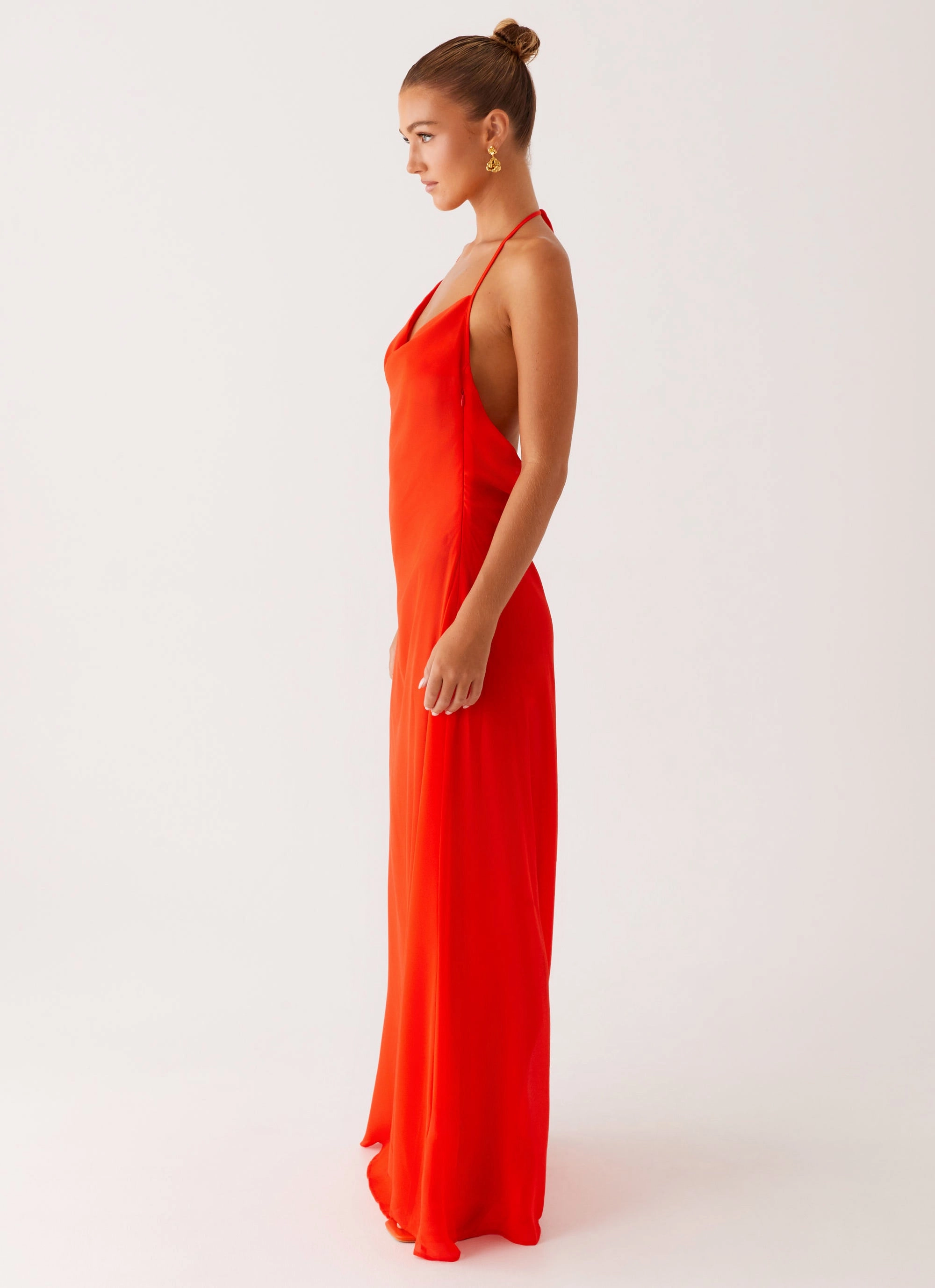 Fantasy Maxi Dress - Orange Daily Wear All-Occasion Wear