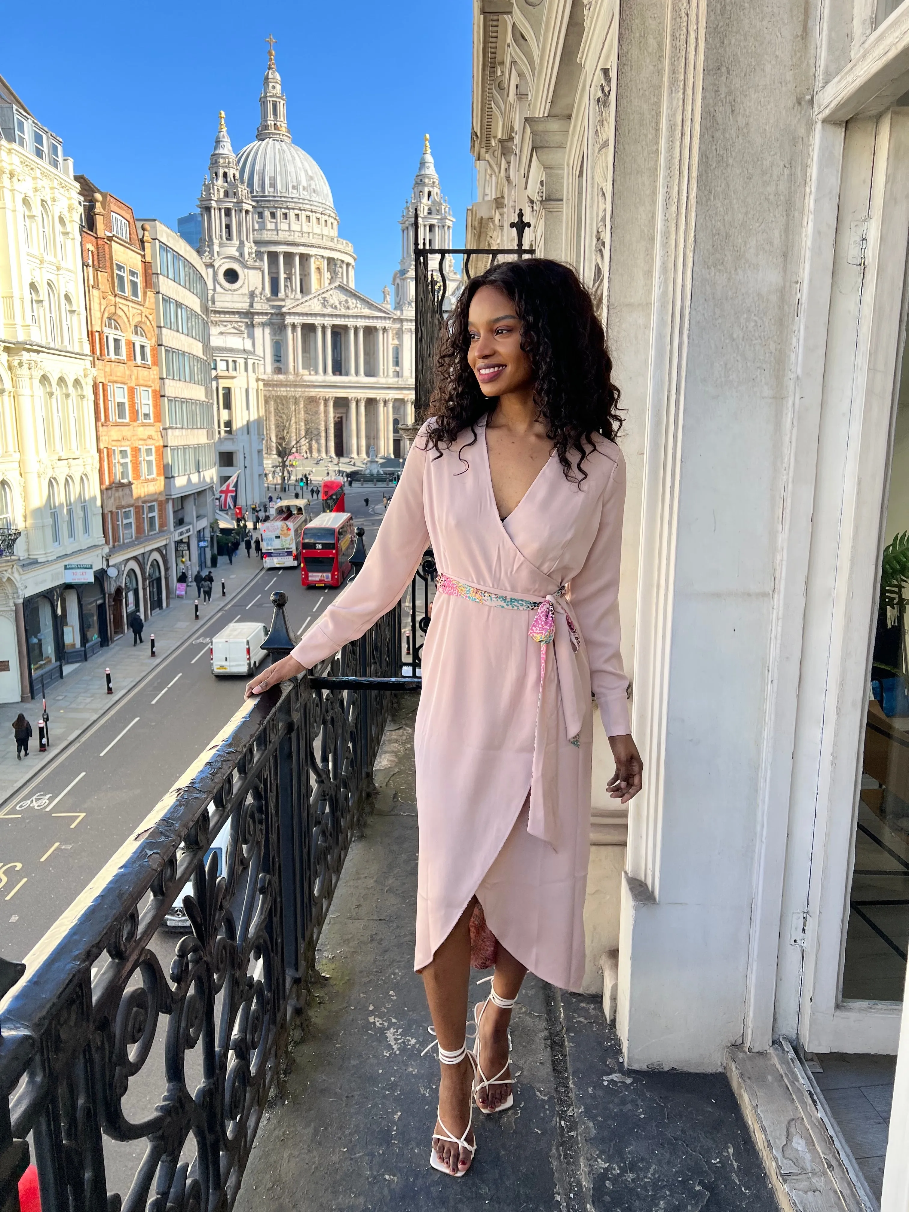 Fergie Reversible 2 in 1 Wrap Midi Dress / Animal Print Body Positive Chic Waistband Design