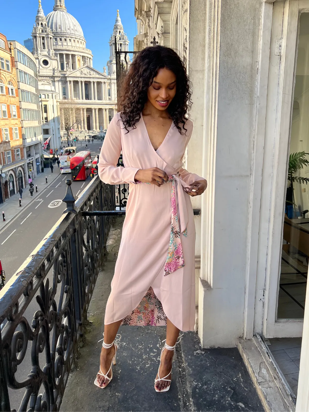 Guest Shine Perfect Comfort Wear Fergie Reversible 2 in 1 Wrap Midi Dress / Animal Print