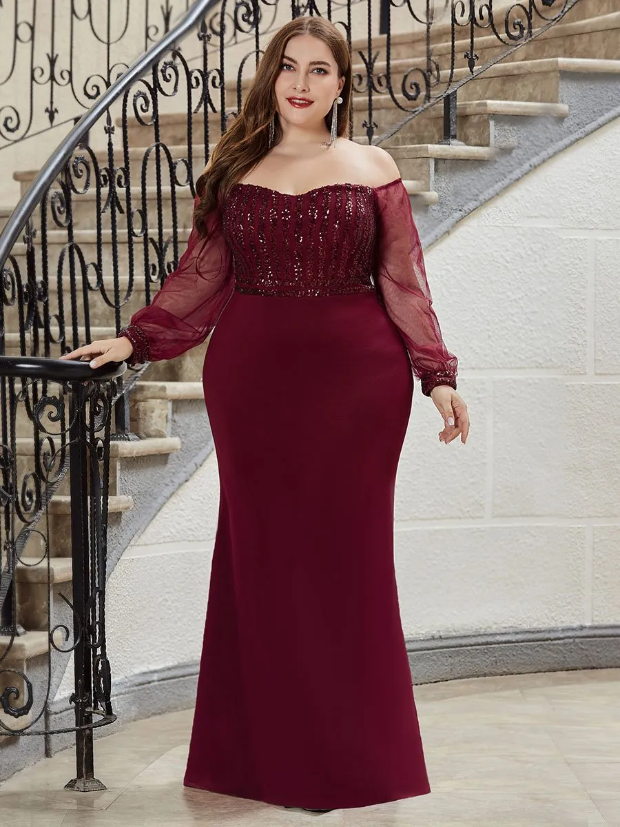 Fashion Mermaid Long Evening Dresses with Sequin EP00711