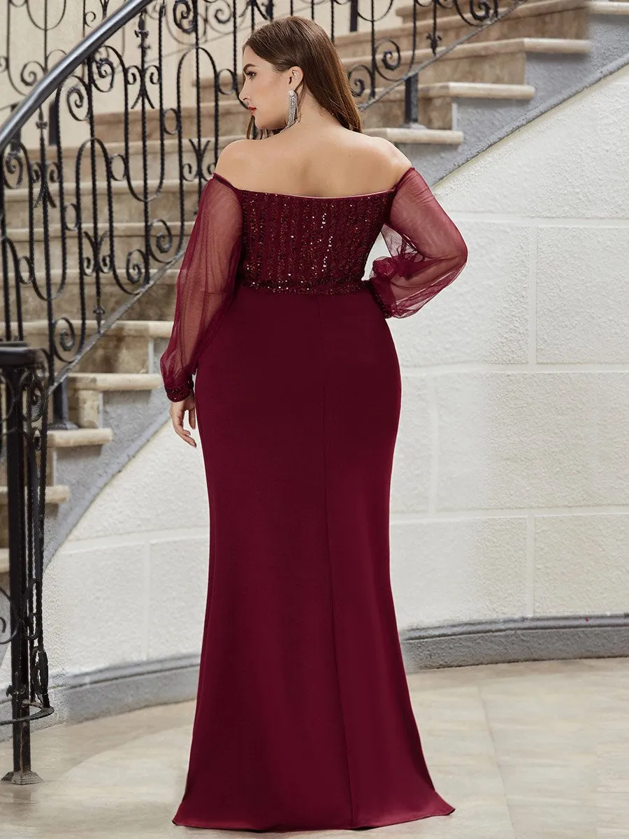 Fashion Mermaid Long Evening Dresses with Sequin EP00711