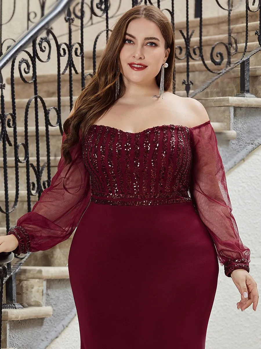 Fashion Mermaid Long Evening Dresses with Sequin EP00711