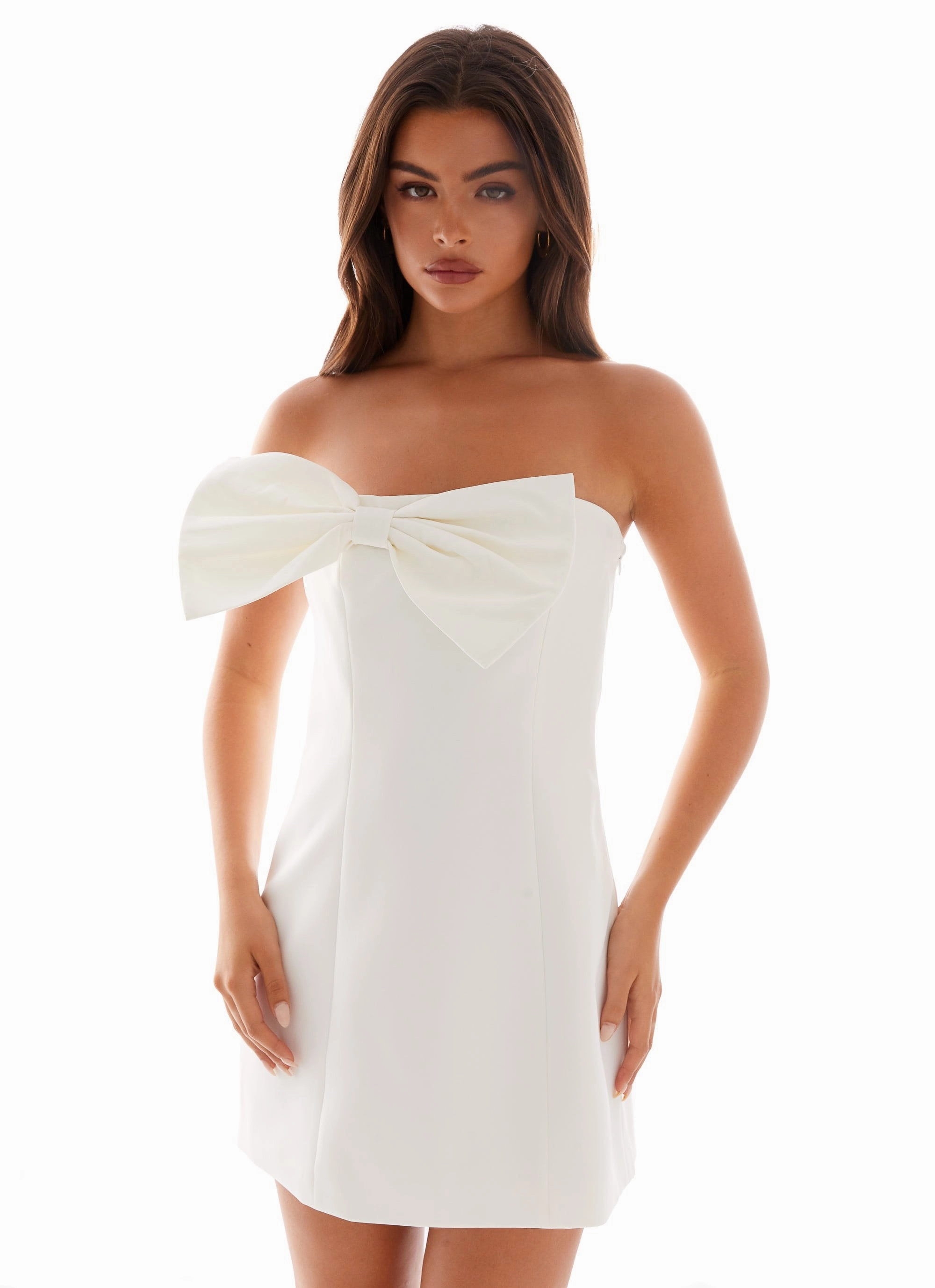 Riva Mini Dress - White Elegant Everyday