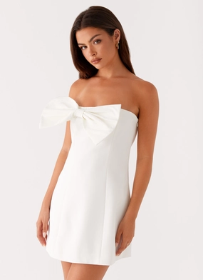 Fashion Garments Riva Mini Dress - White Elegant Comfort Riva Mini Dress - White