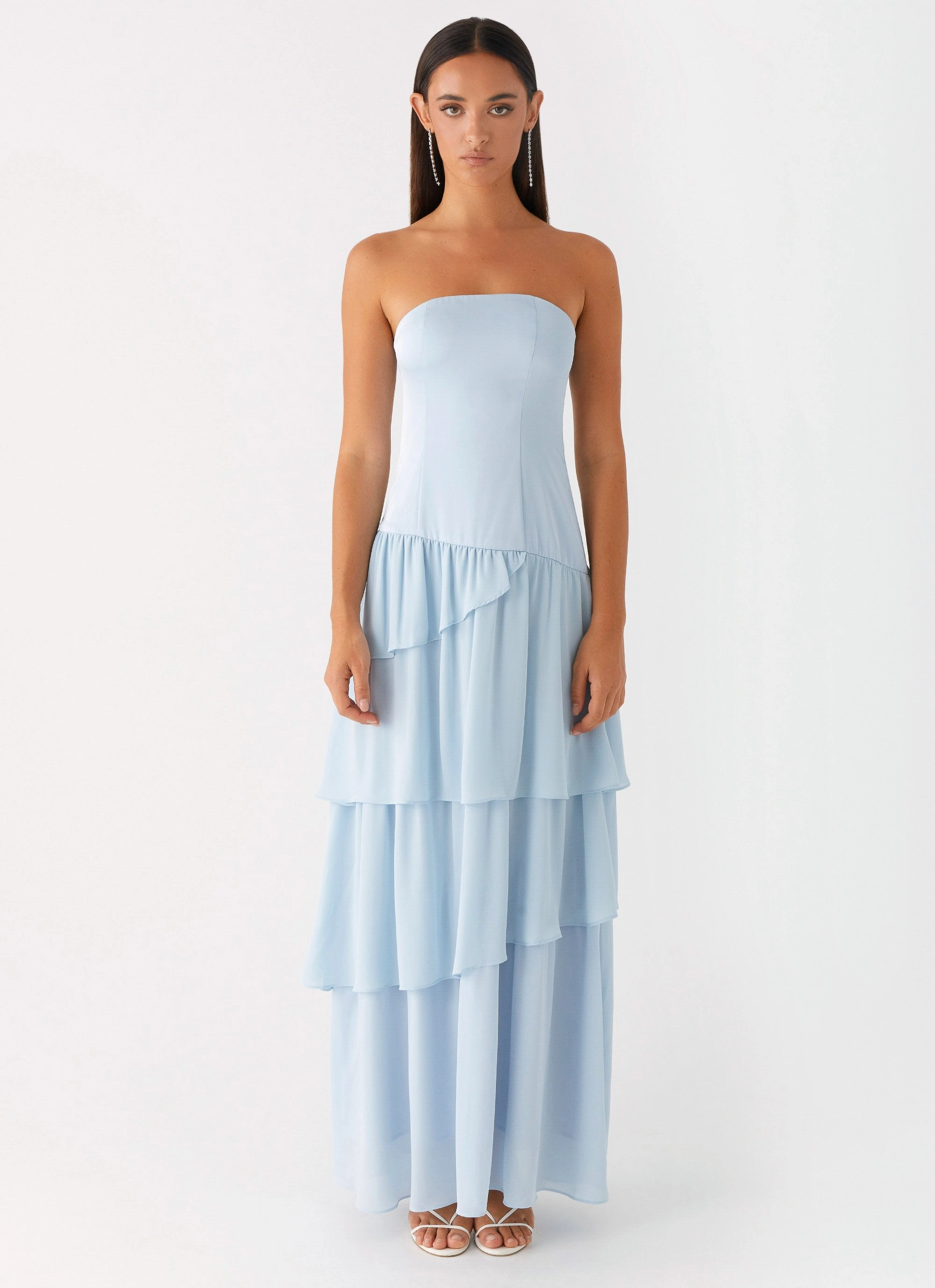 Our Story Maxi Dress - Pastel Blue Flattering Comfort Wear Balanced Fit