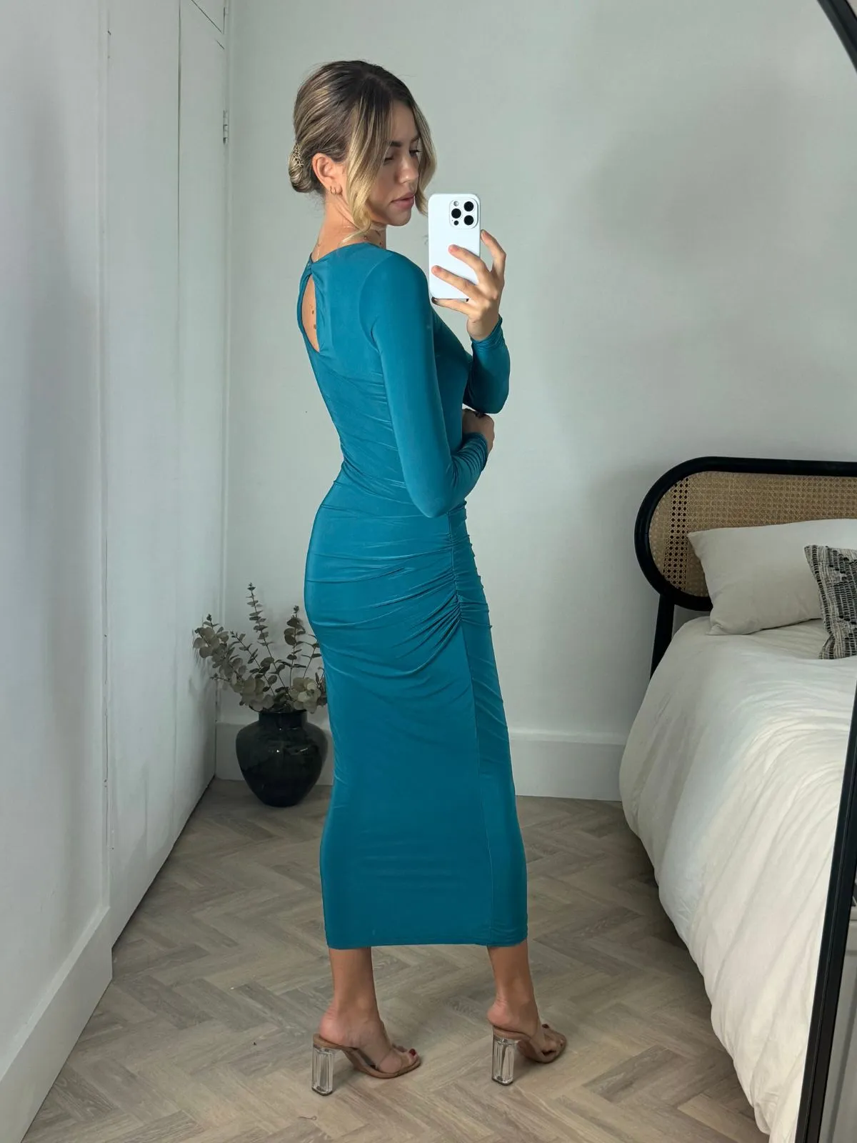Katie Slinky Maxi Dress / Teal Perfect Fit Wear