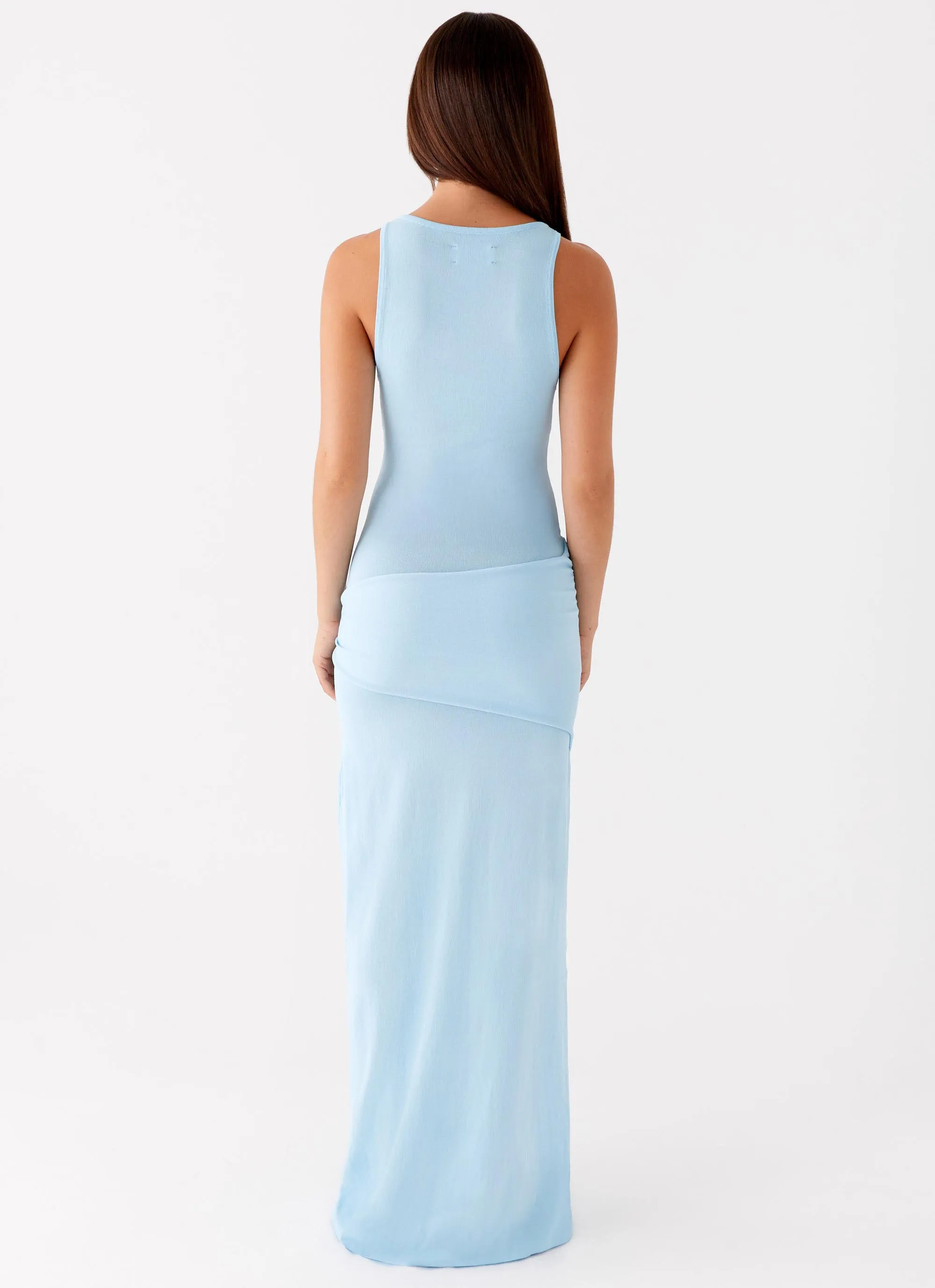 Leona Maxi Dress - Turquoise Smooth zipper closure
