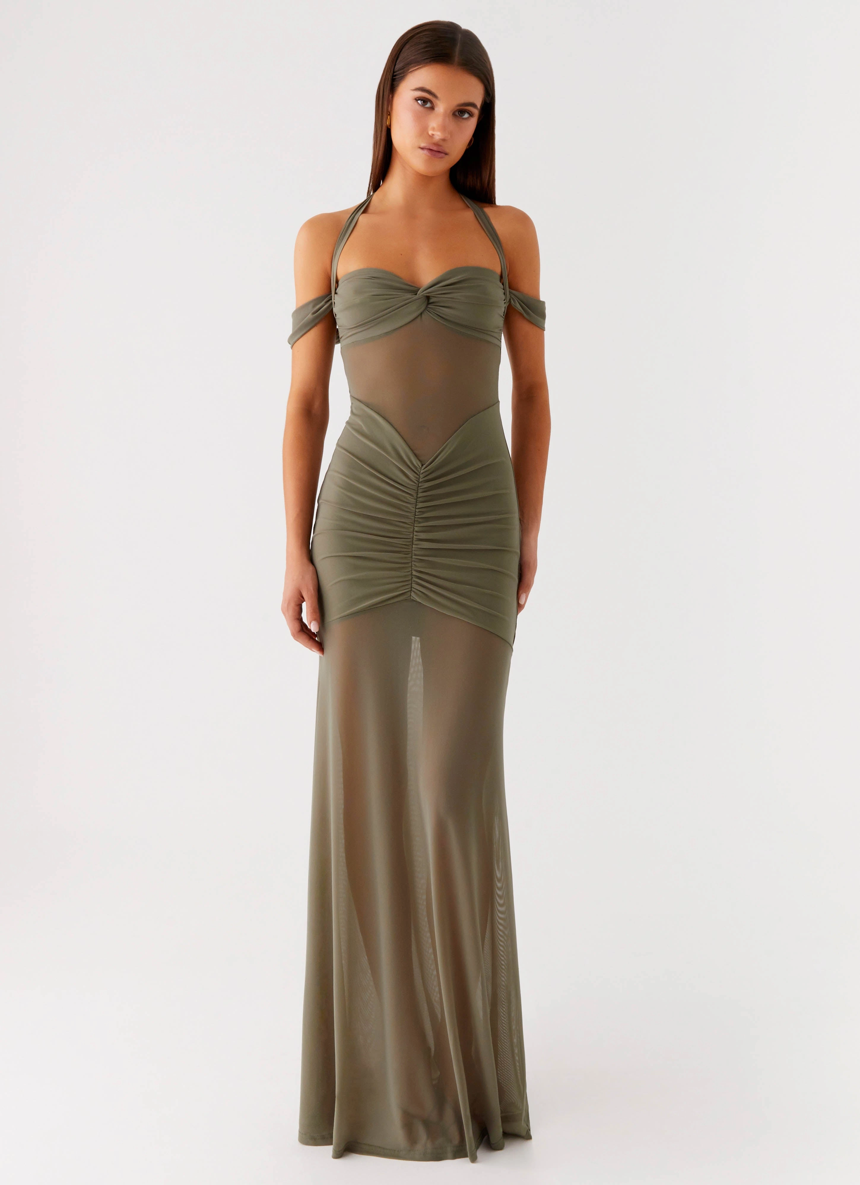 Ivy Lane Maxi Dress - Olive Cozy Cut Balanced Look
