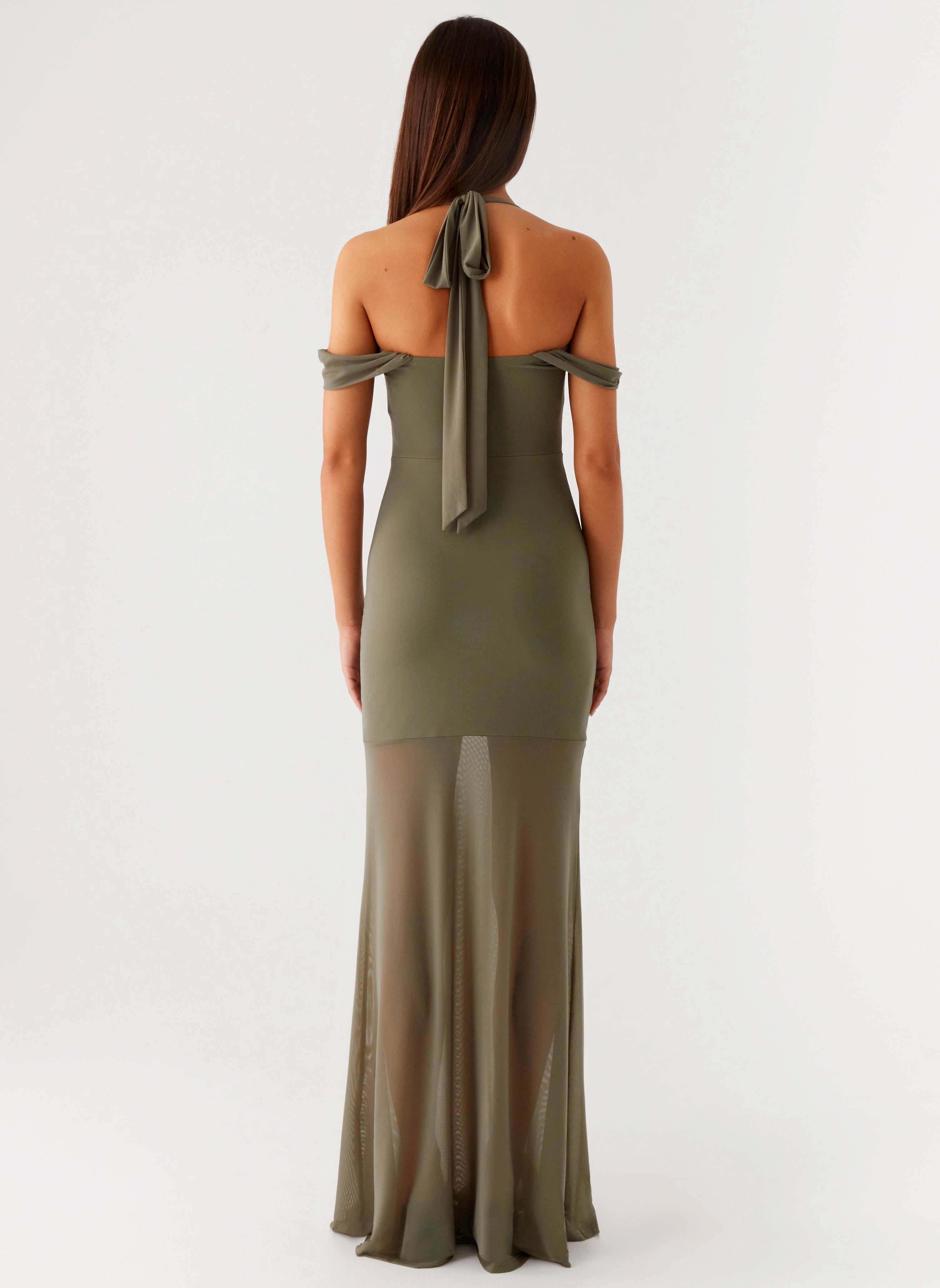 Ivy Lane Maxi Dress - Olive Lightweight warm-weather dress Applique-Detail