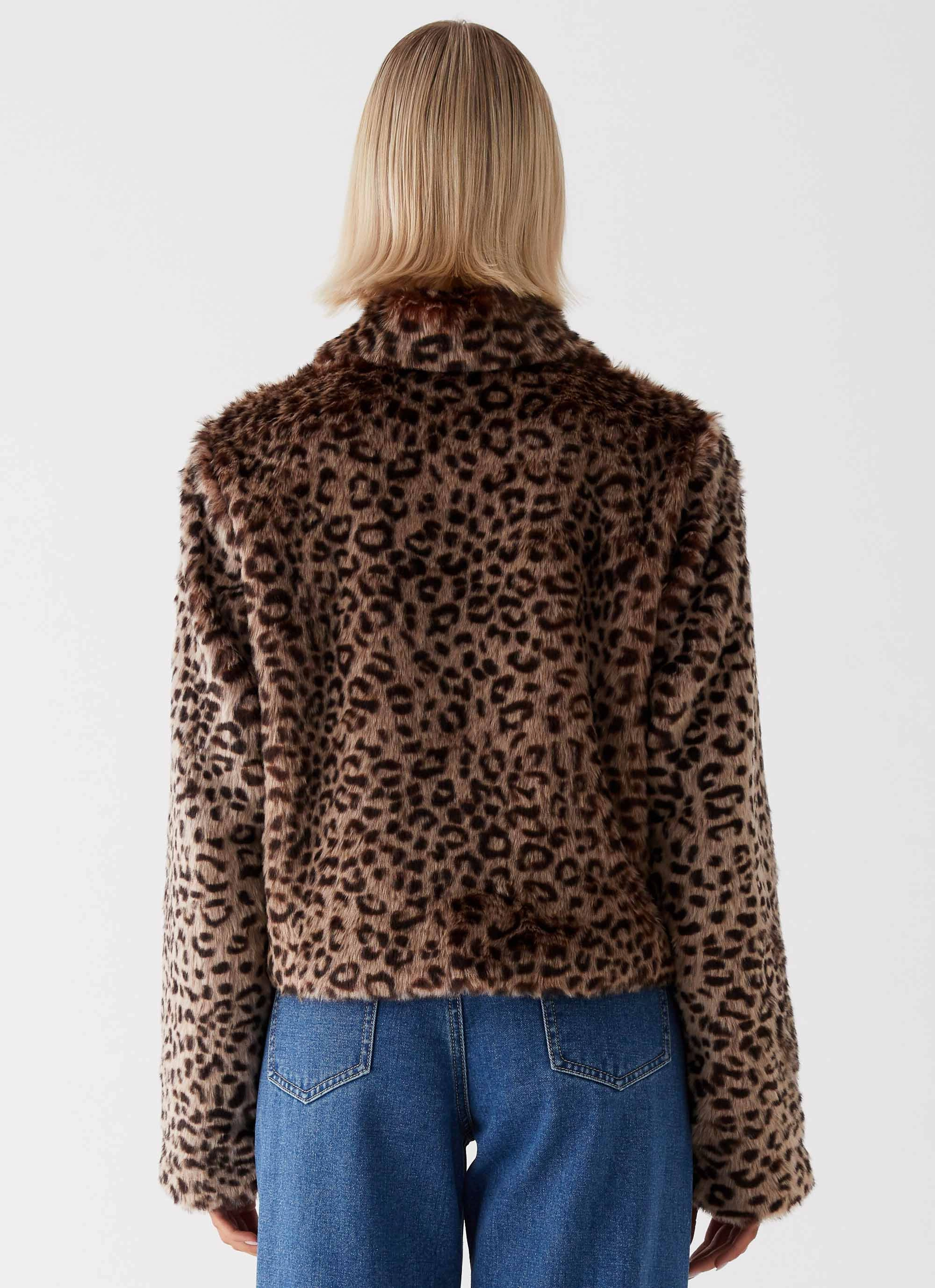 Warmth Without Bulk Raleigh Fur Jacket - Leopard