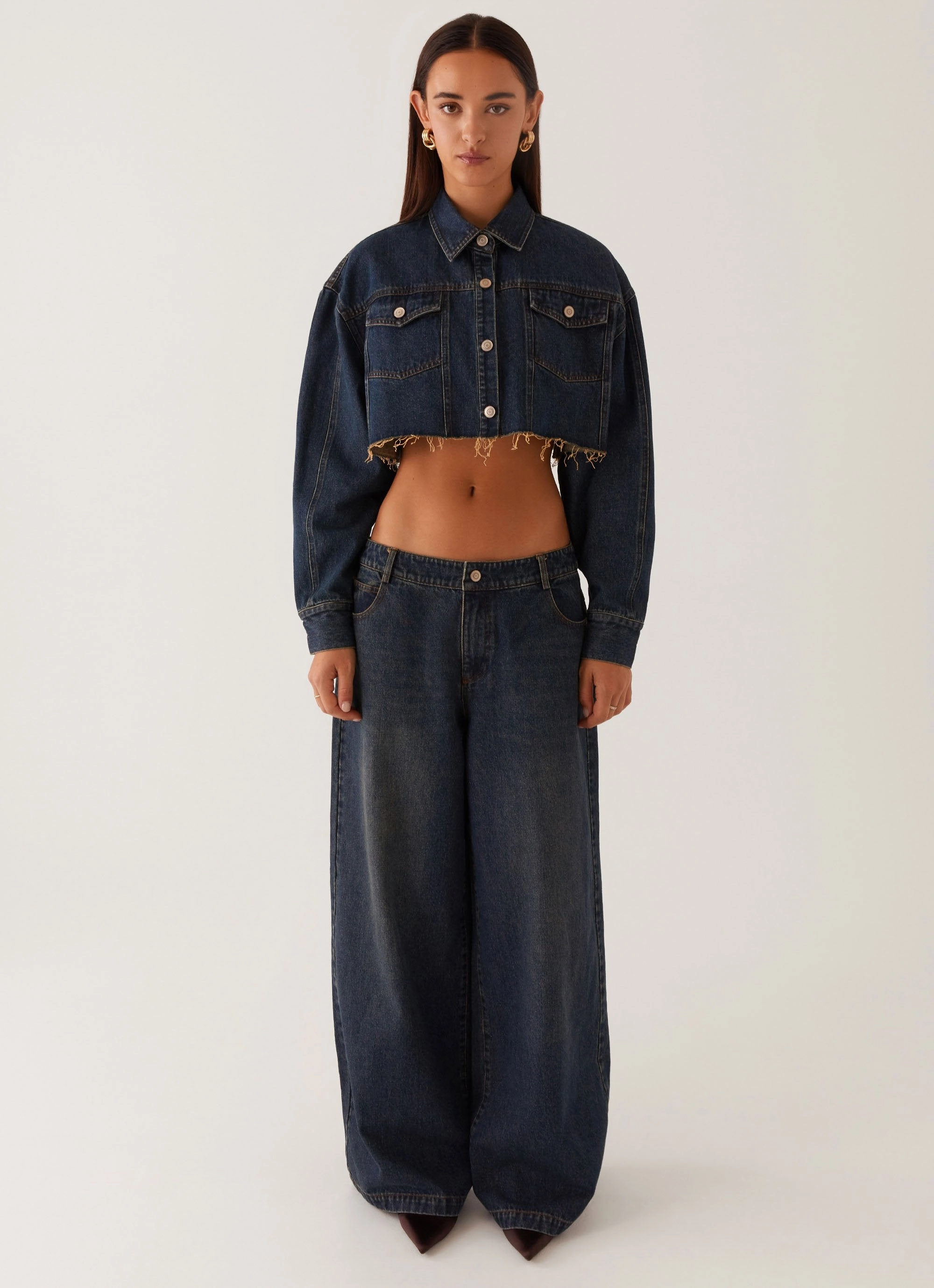 Heavy Duty Zippers Colorado Cropped Jacket - Blue