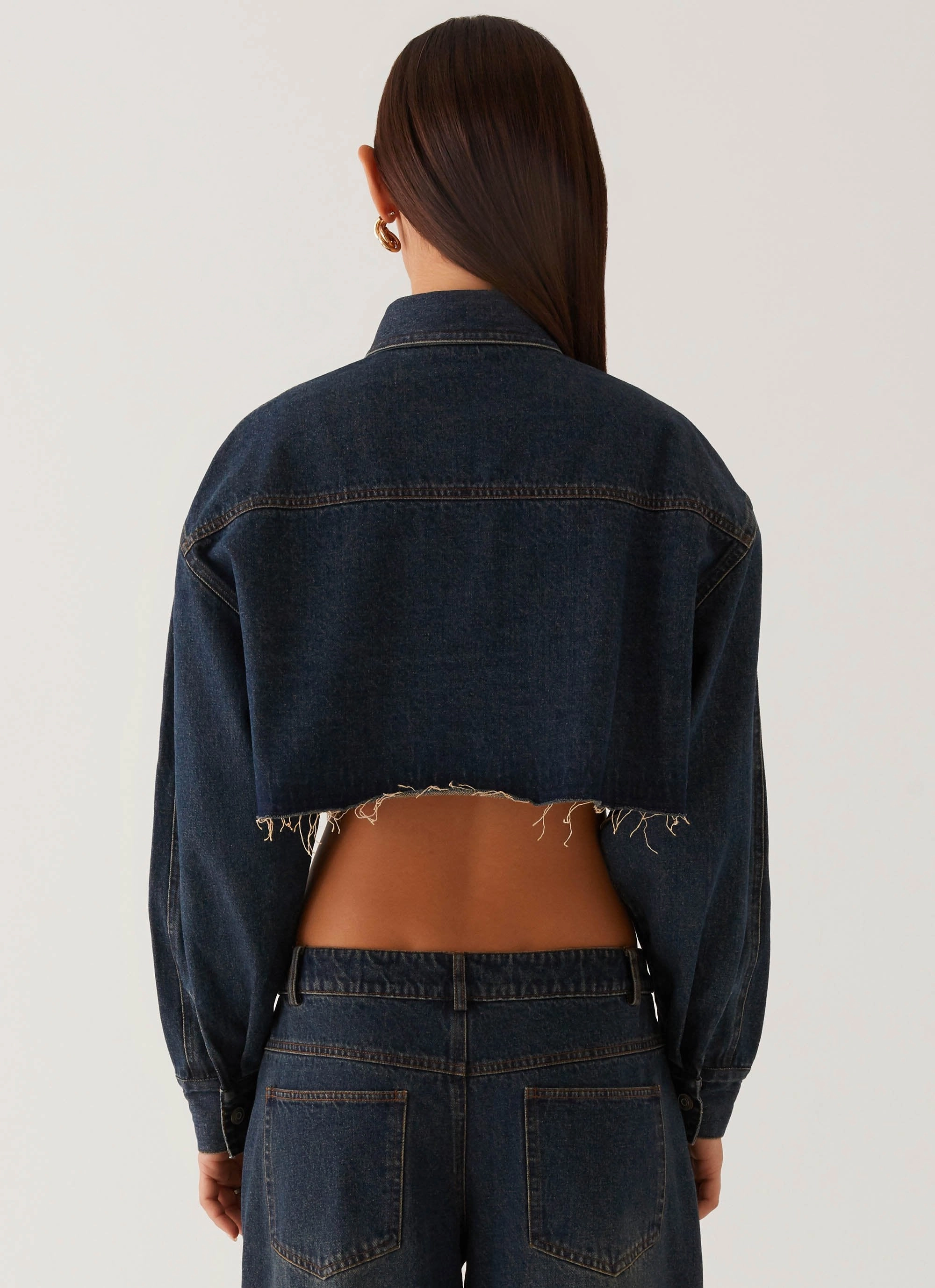 Colorado Cropped Jacket - Blue Many Pockets