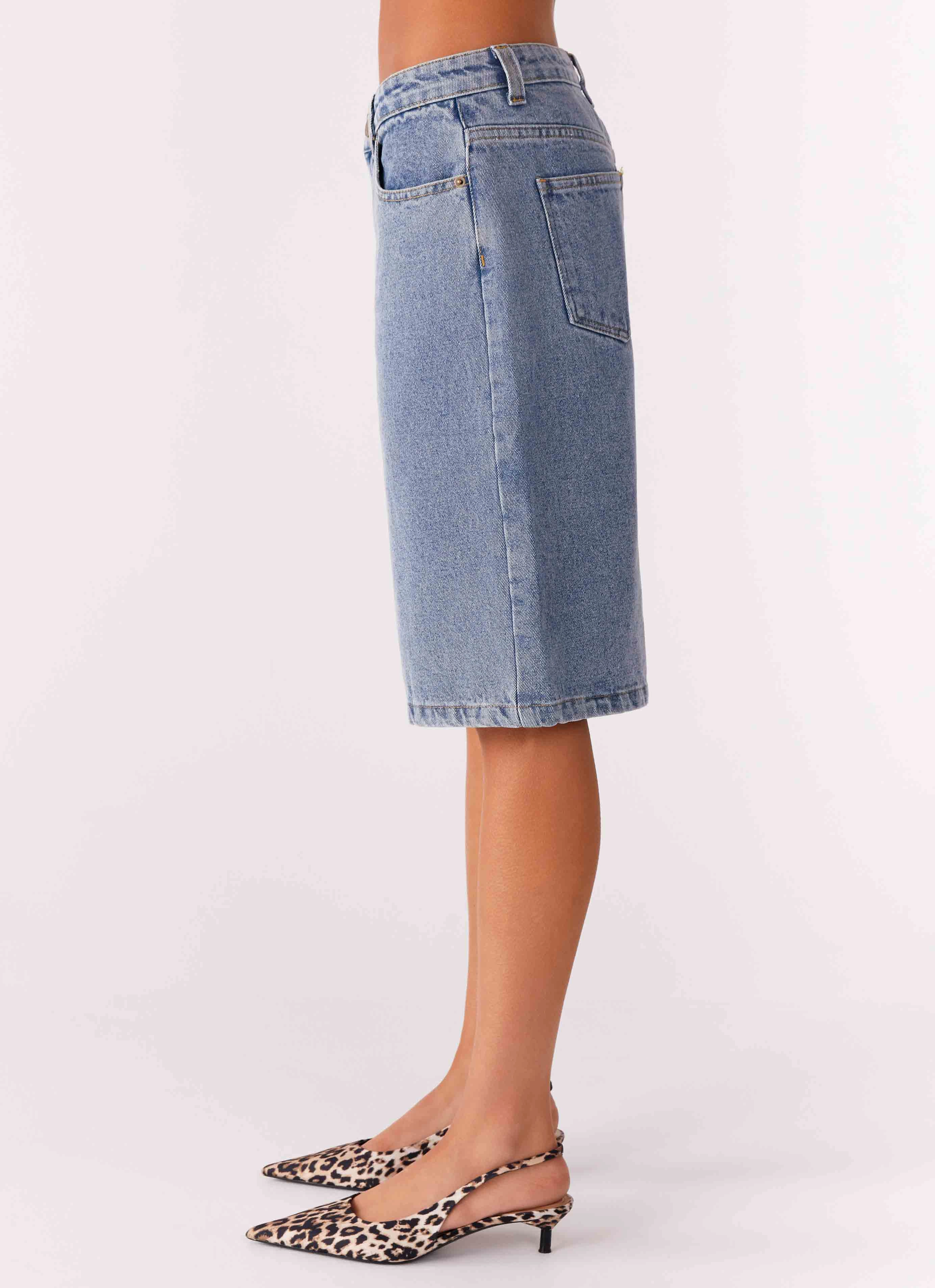 Orleans Denim Jorts - Blue Full Length Zipper Smart Weather Style