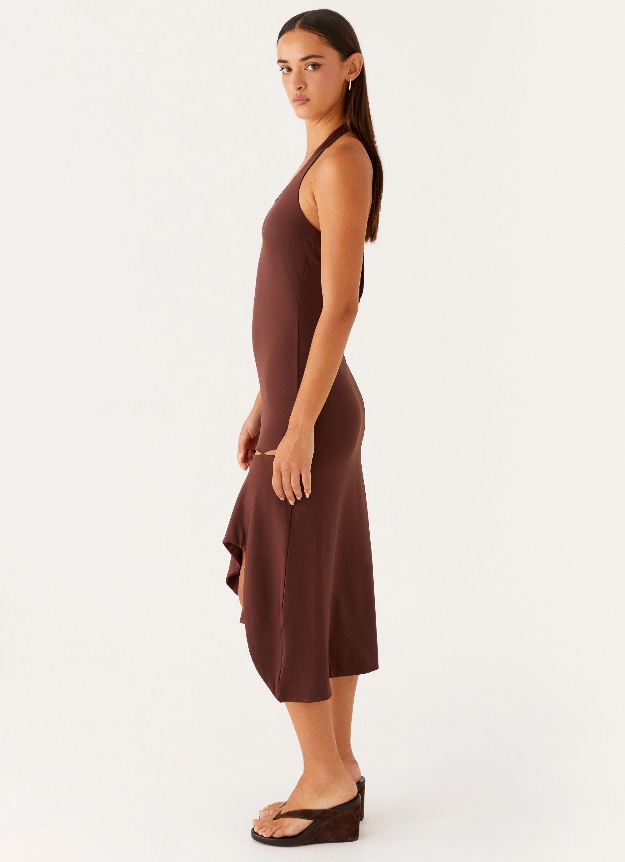 Youthful Style Fast Times Midi Dress - Chocolate