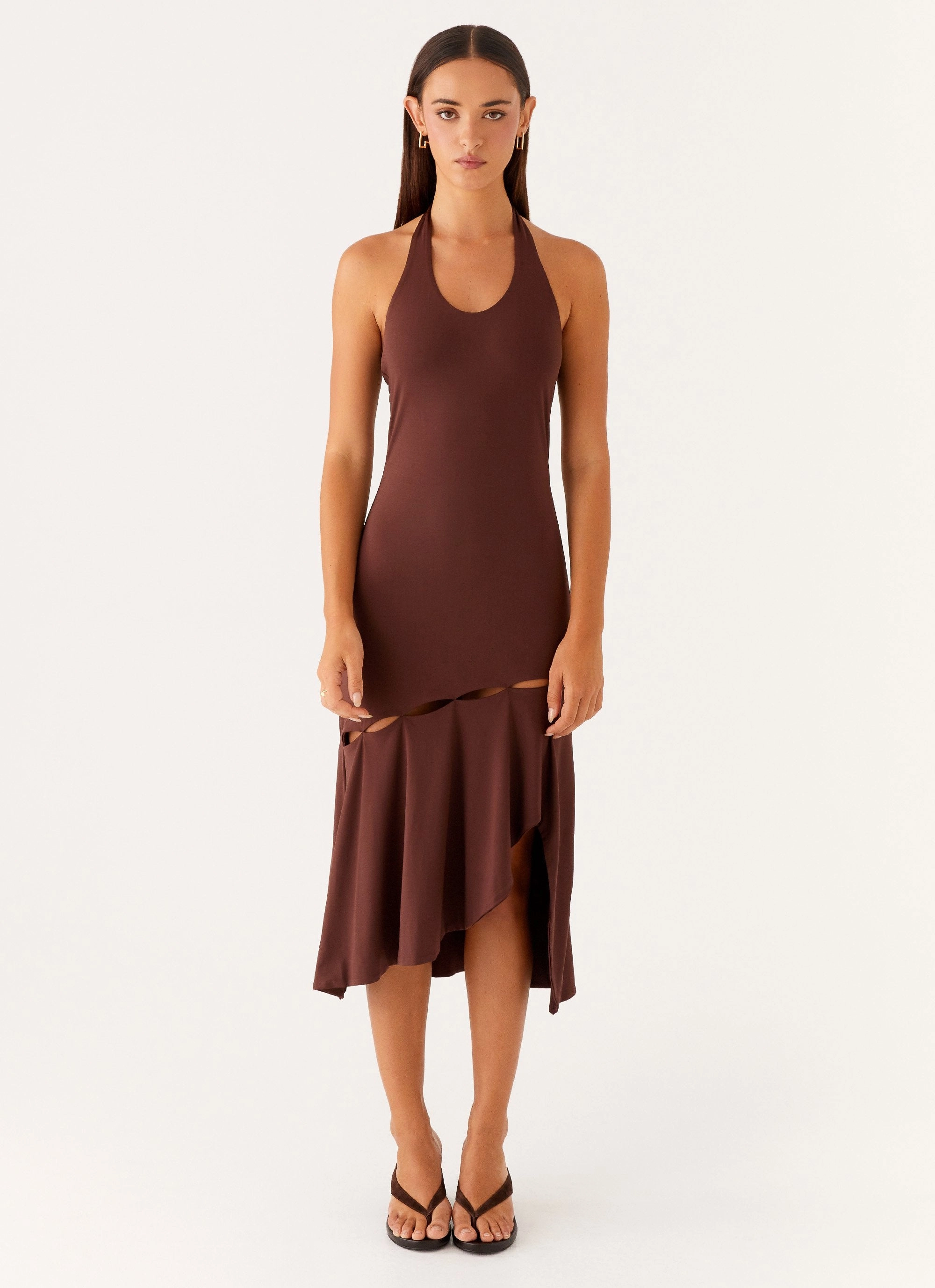 Fast Times Midi Dress - Chocolate Comfortable outdoor wear Flawless Waist Fit