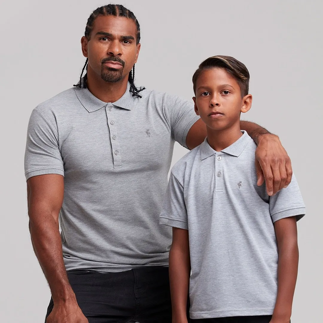Father Sons Boys Classic Grey Polo Shirt - FSB018