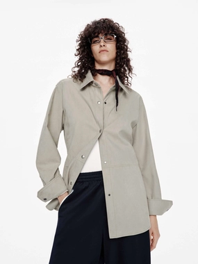 Faux Leather Button Jacket Faux Leather Button Jacket