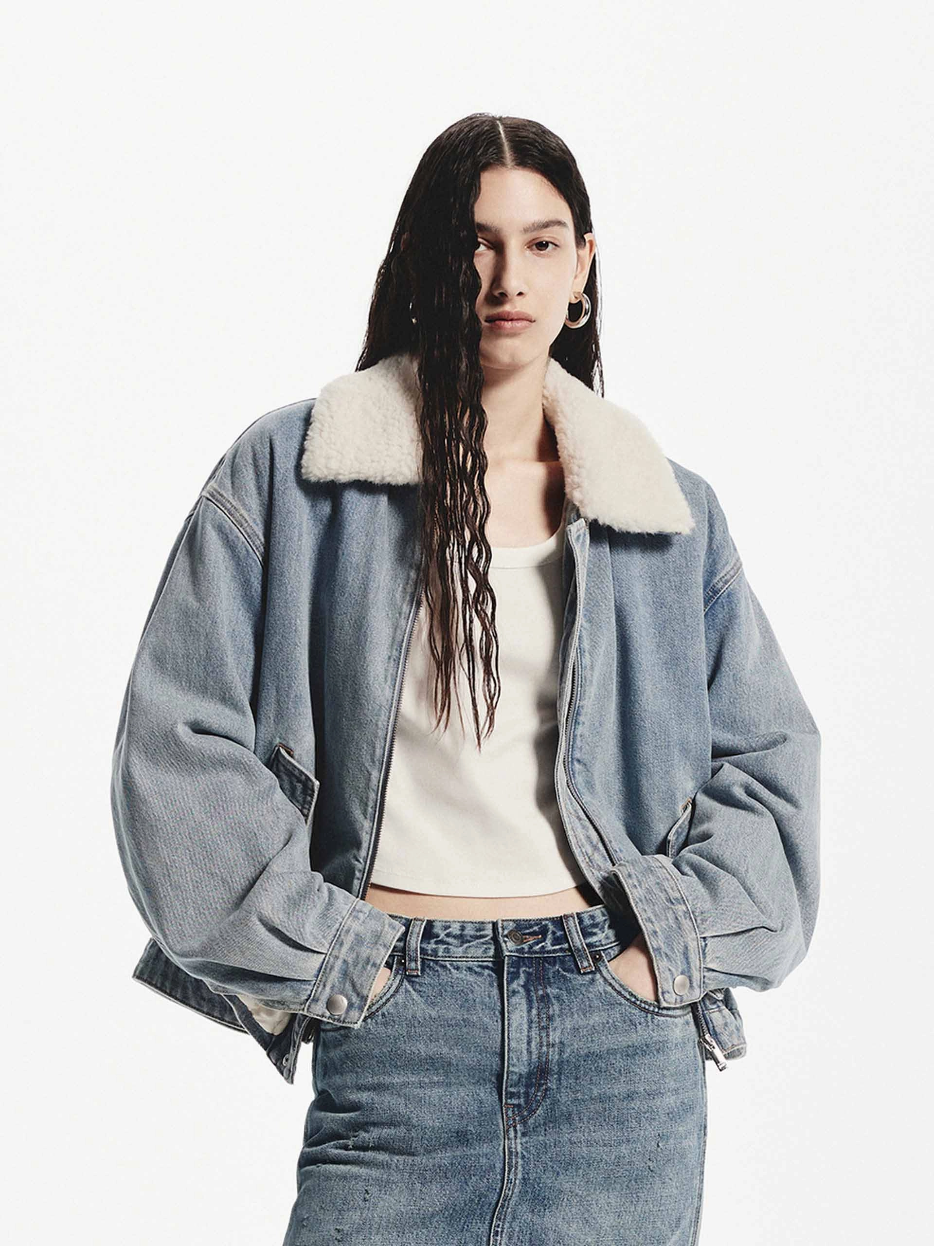 Faux Shearling Loose Jacket