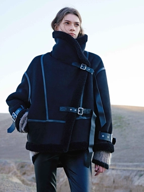 Faux Suede Buckle Jacket Faux Suede Buckle Jacket