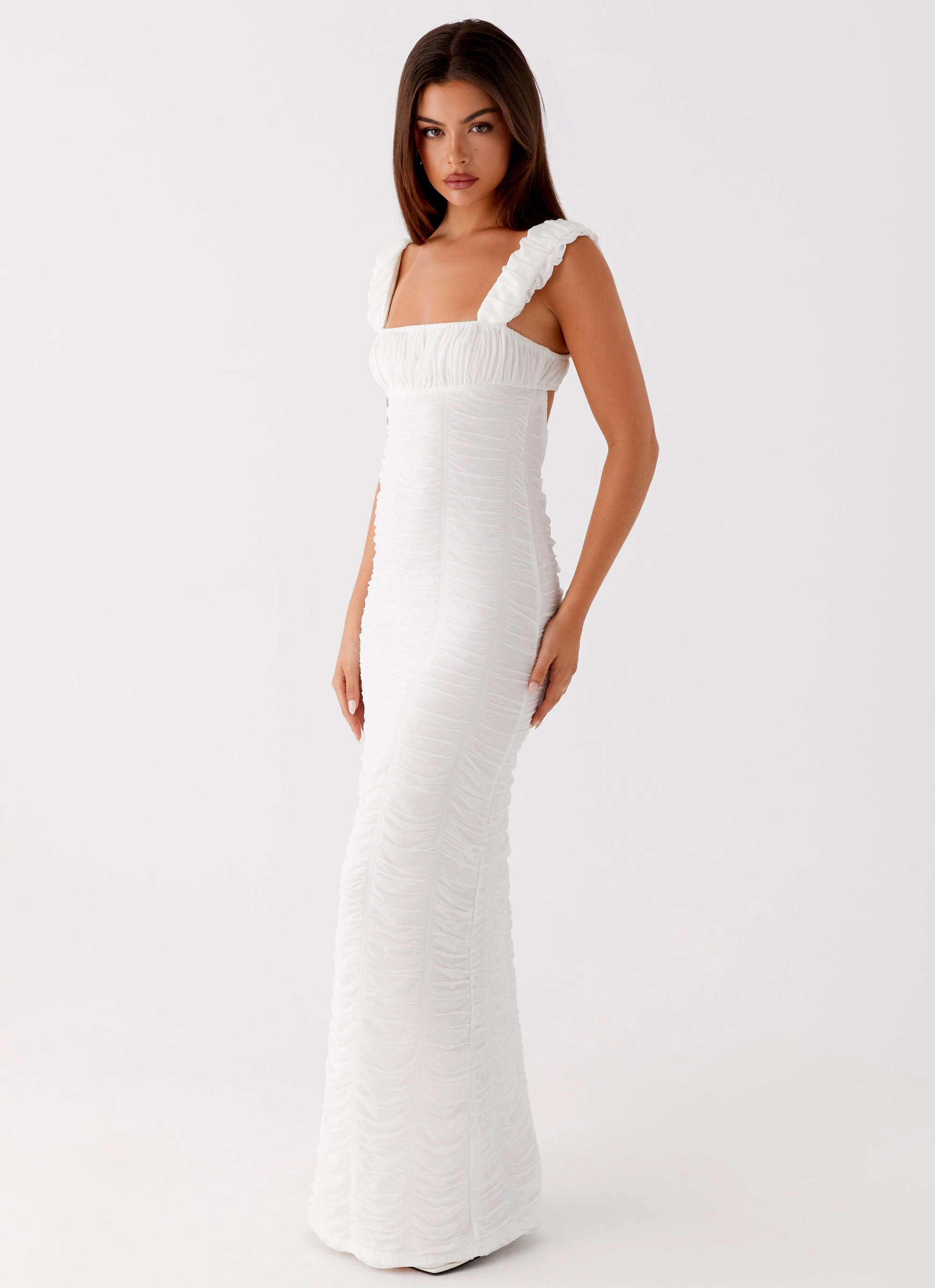 Senses Midi Dress - White Feminine Energy