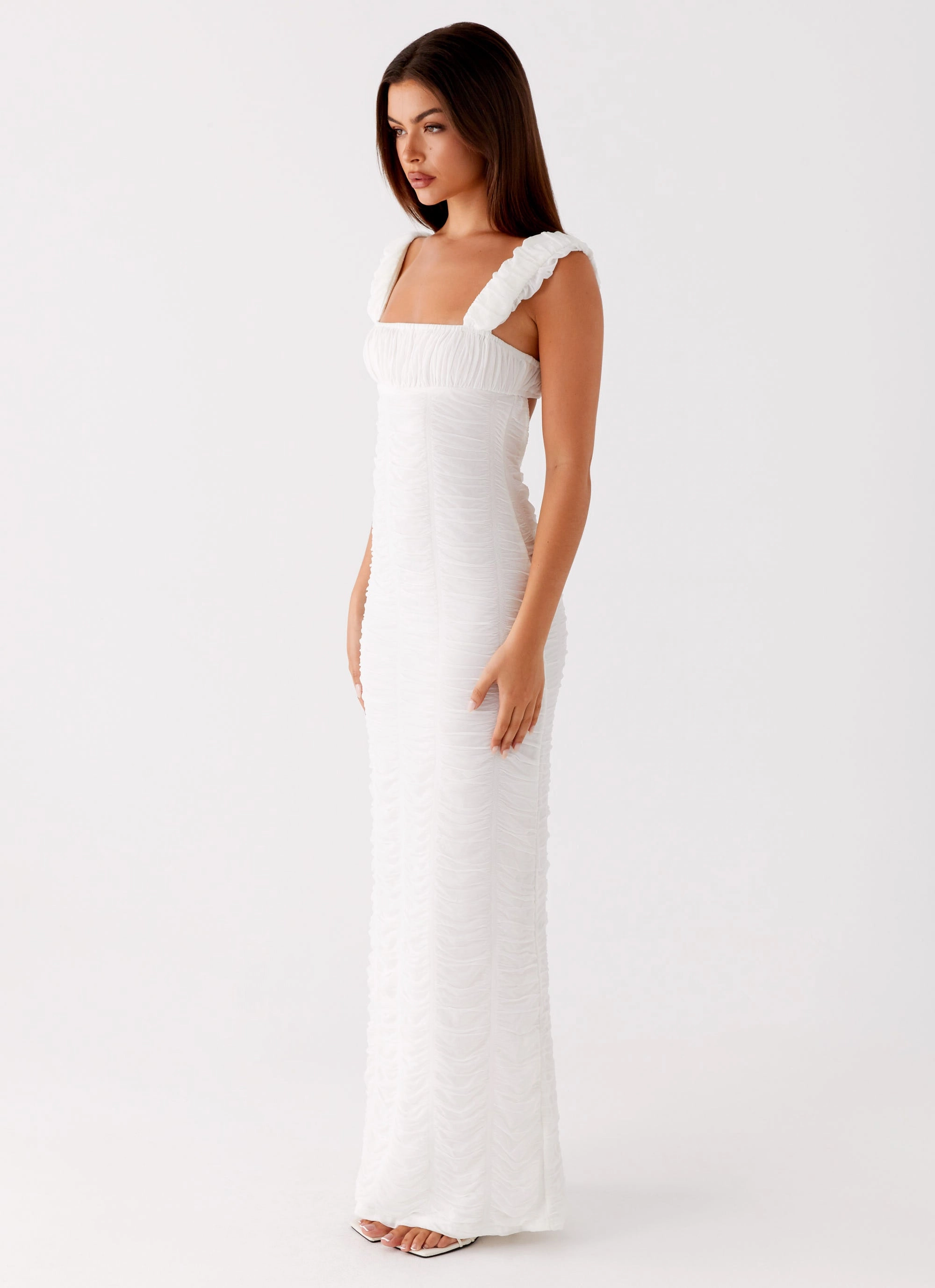 Repair-Friendly Non-Iron Senses Midi Dress - White