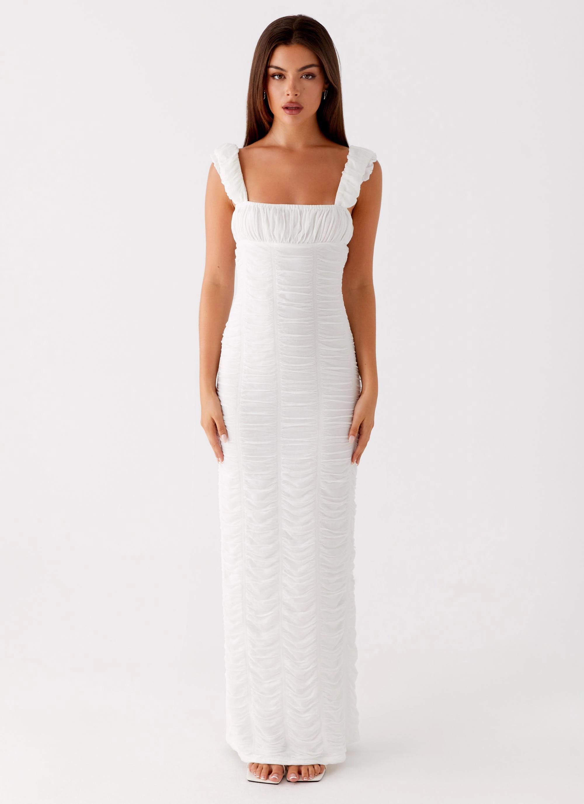 Relaxed Layer Stylish and Comfortable Senses Midi Dress - White
